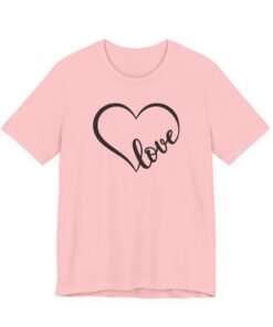 Minimal Script Heart T‑Shirt for Valentine’s & Everyday