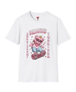 Skateboard Teddy 'Always Together' T‑Shirt