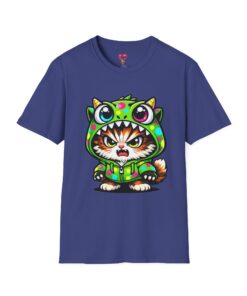 Cute Grumpy Cat in Green Monster Hoodie T-Shirt