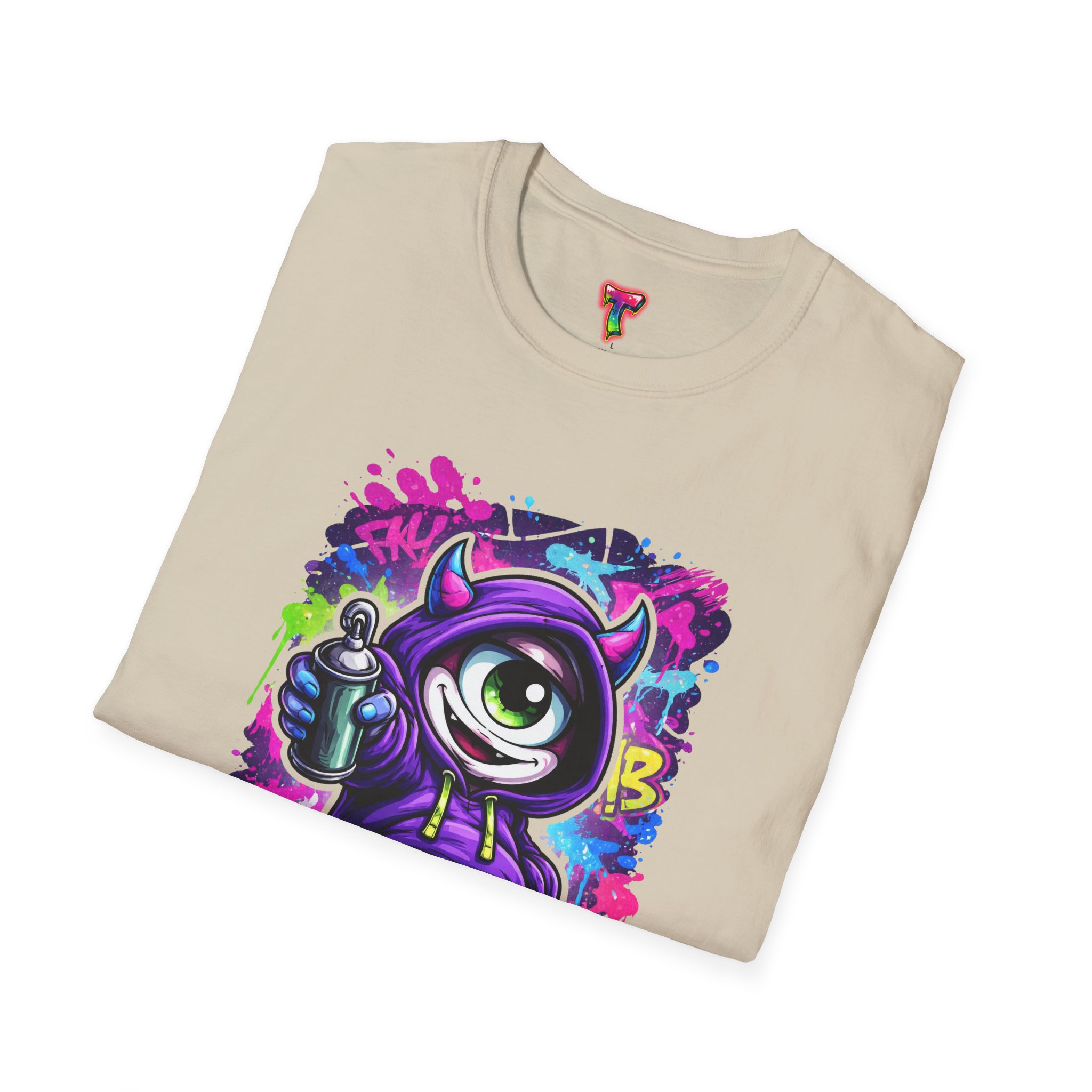 Graffiti Cyclops Cat T-Shirt - Ảnh 16