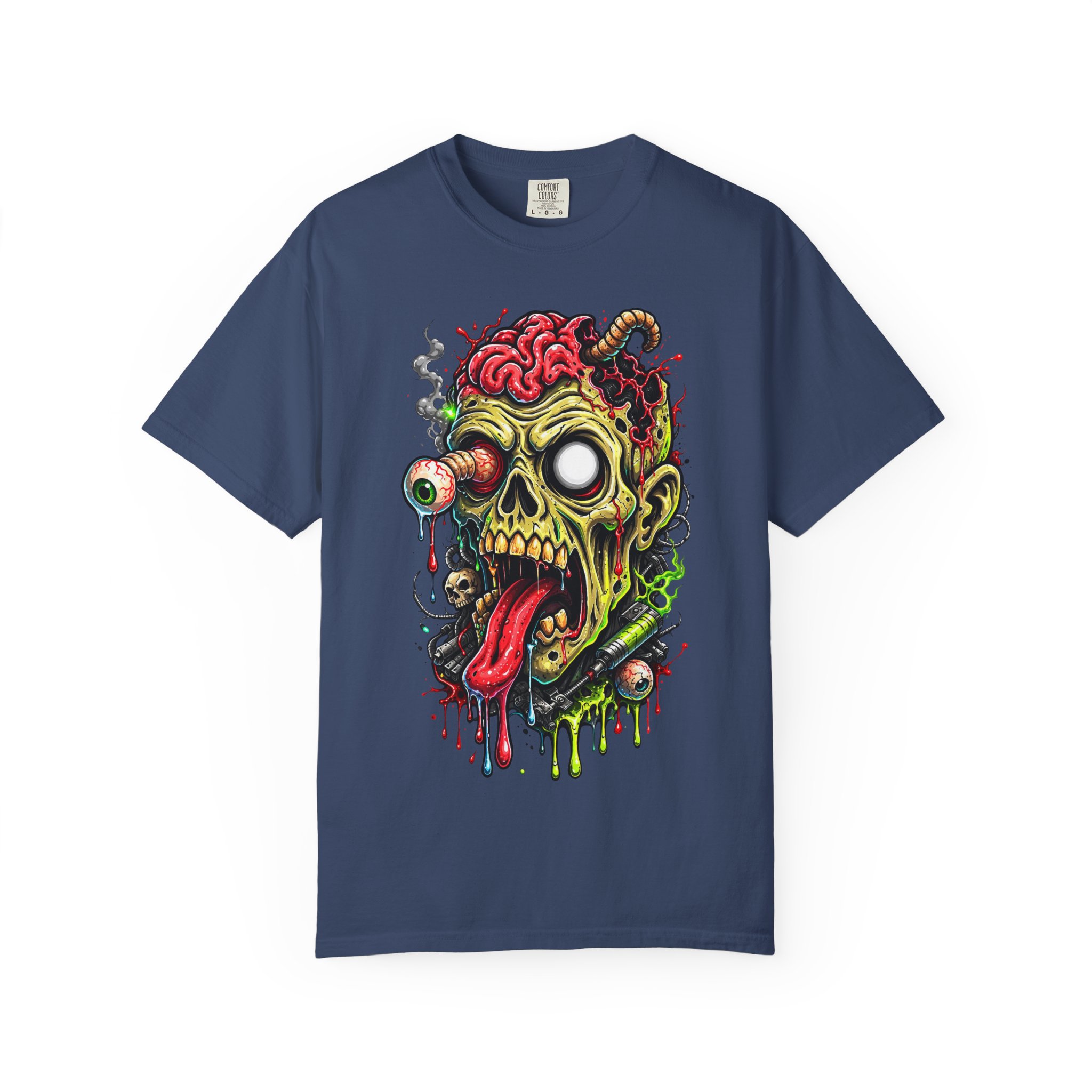 Zombie Skull Graphic T-Shirt - Ảnh 45