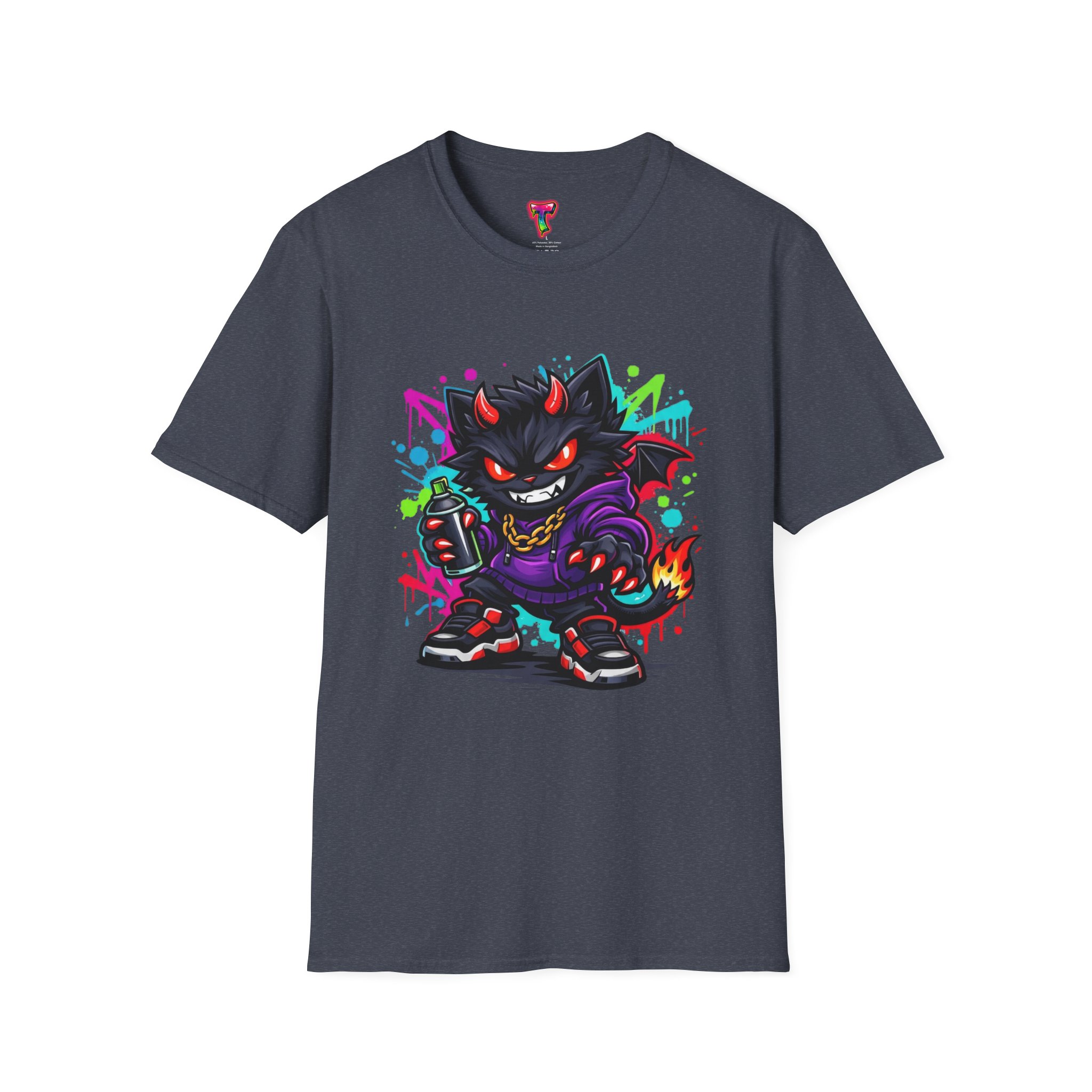 Graffiti Demon Cat T-Shirt - Ảnh 45