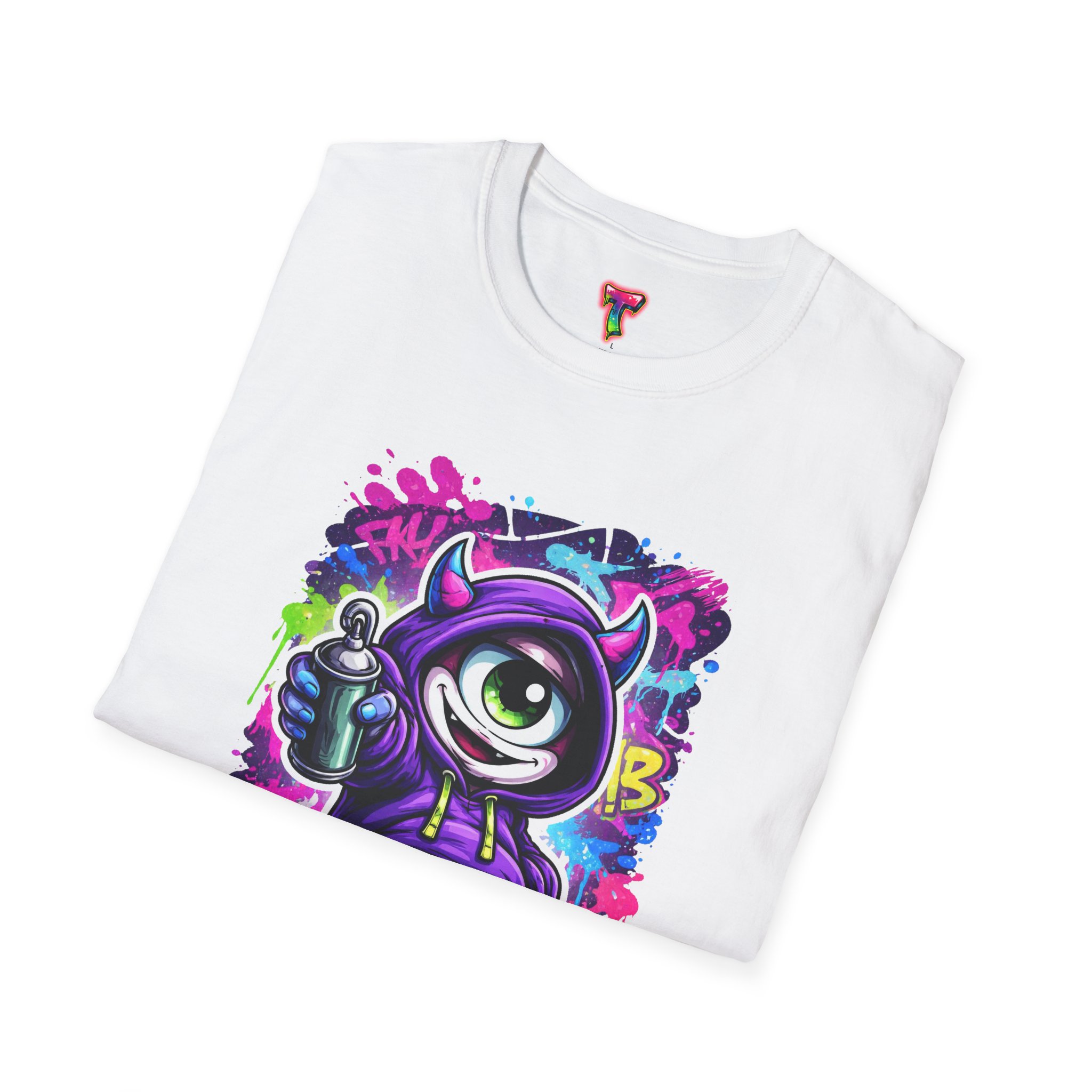 Graffiti Cyclops Cat T-Shirt - Ảnh 8