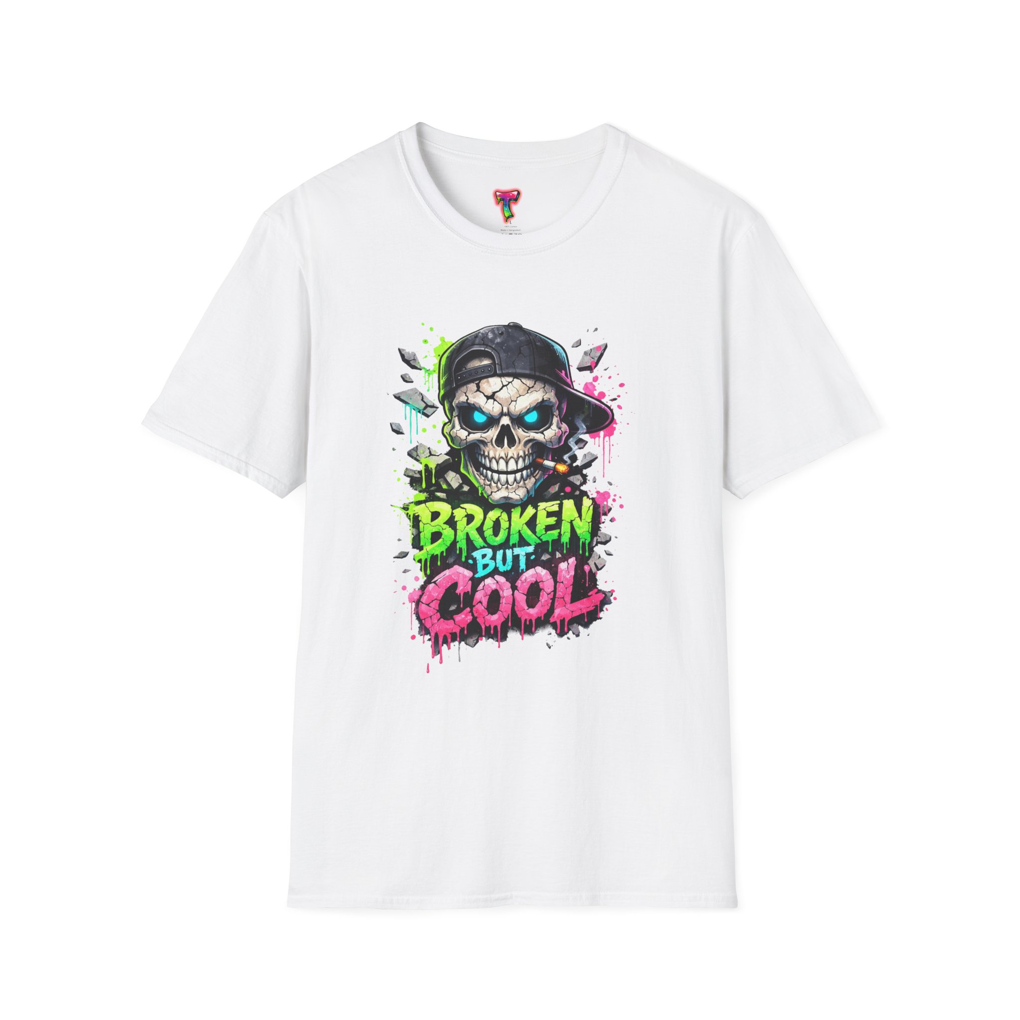 'Broken But Cool' Skull Graphic Tee - Ảnh 5