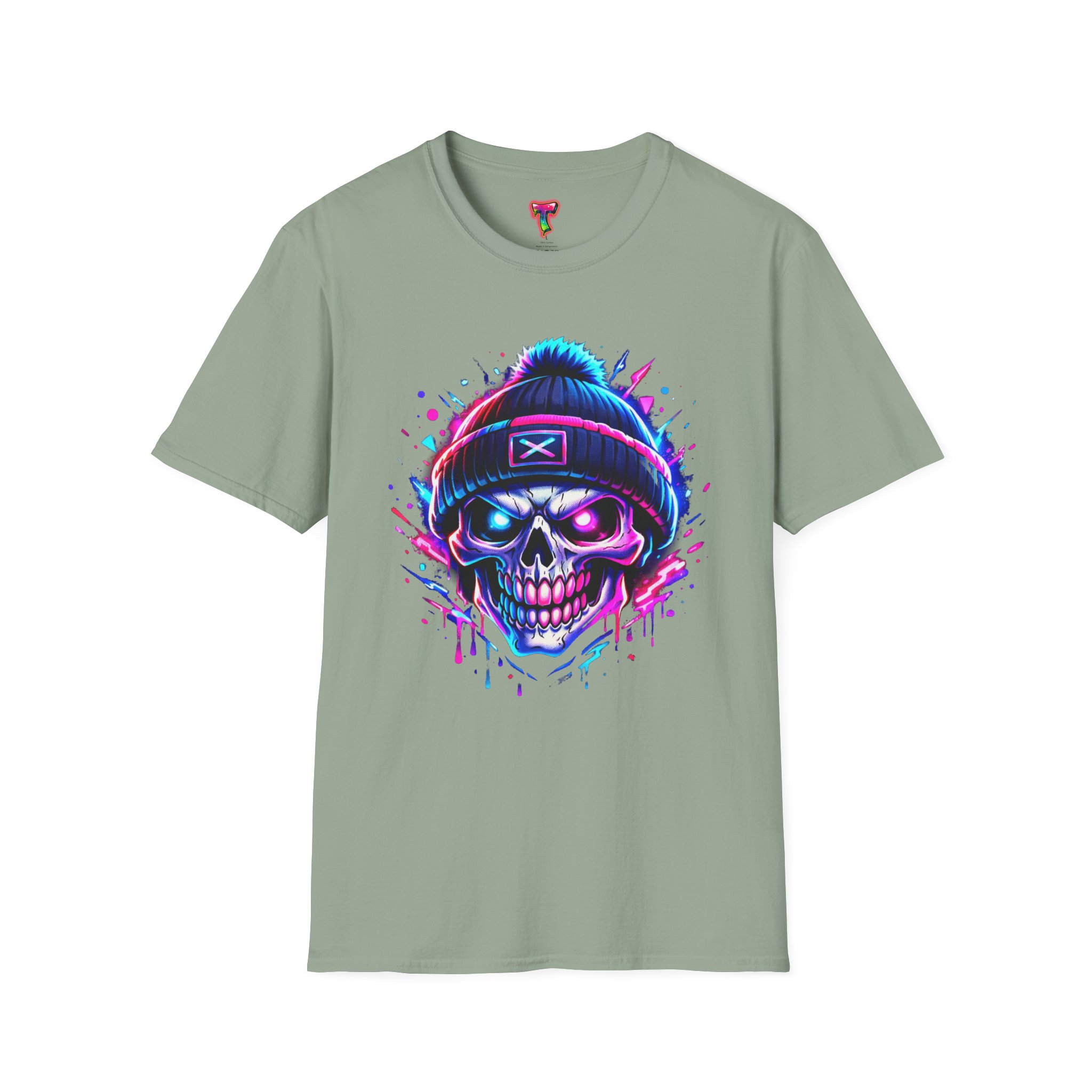 Neon Skull Beanie T-Shirt - Ảnh 25