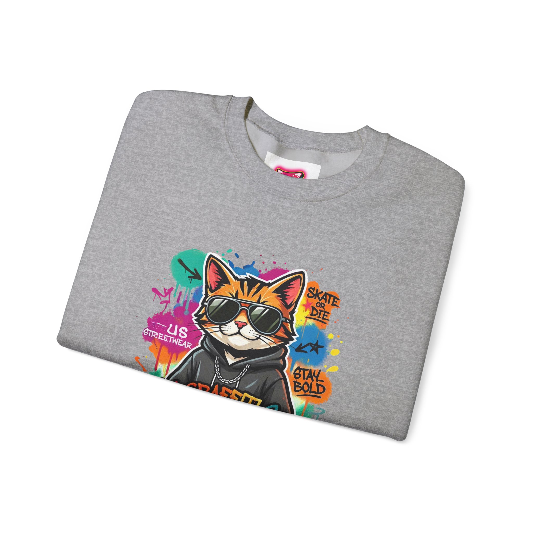 Graffiti Cool Cat Sweatshirt - Ảnh 19