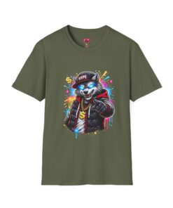 Rapper Raccoon Graphic T-Shirt