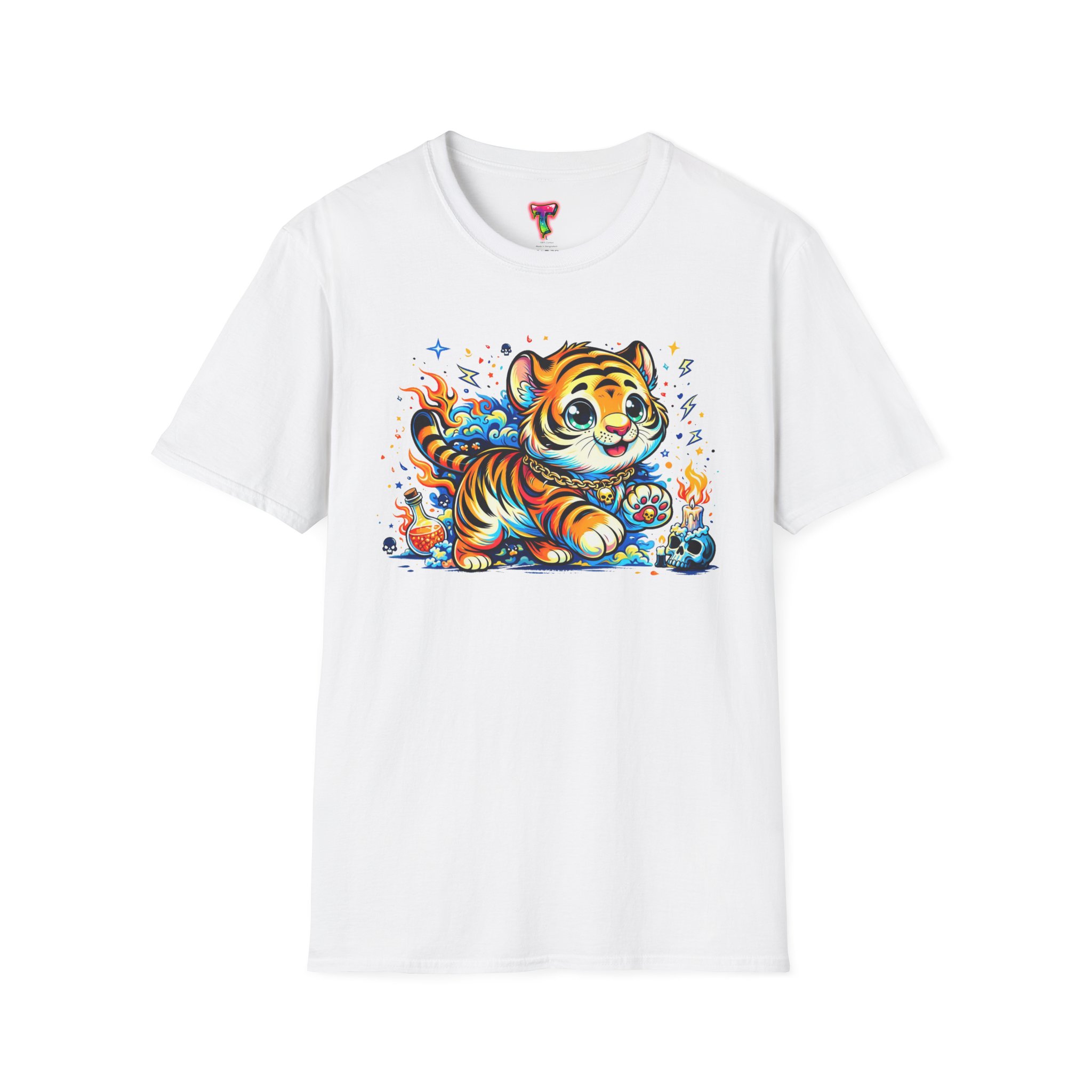 Cute Colorful Tiger Tee - Ảnh 5