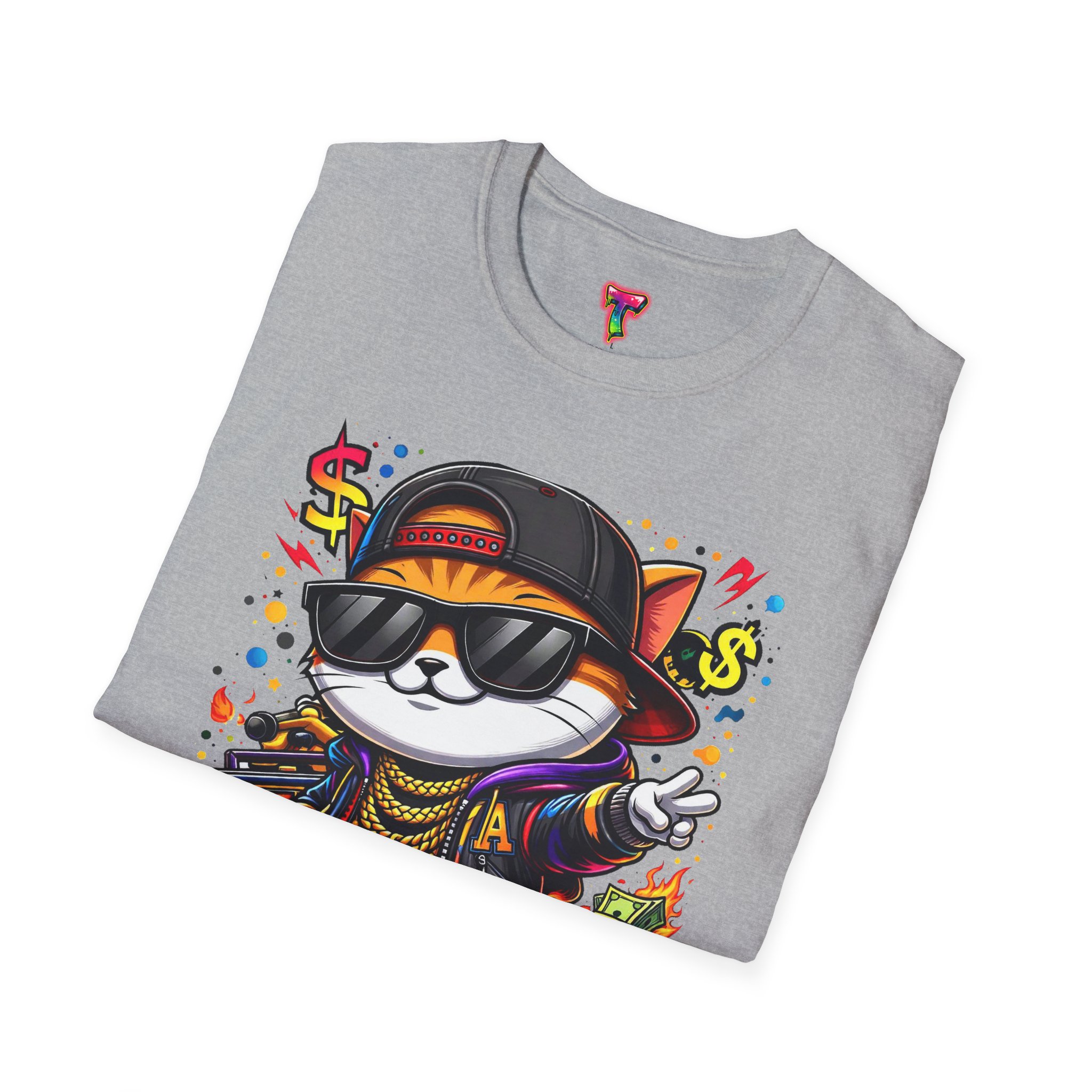 Cool Hip-Hop Cat T-Shirt - Ảnh 4