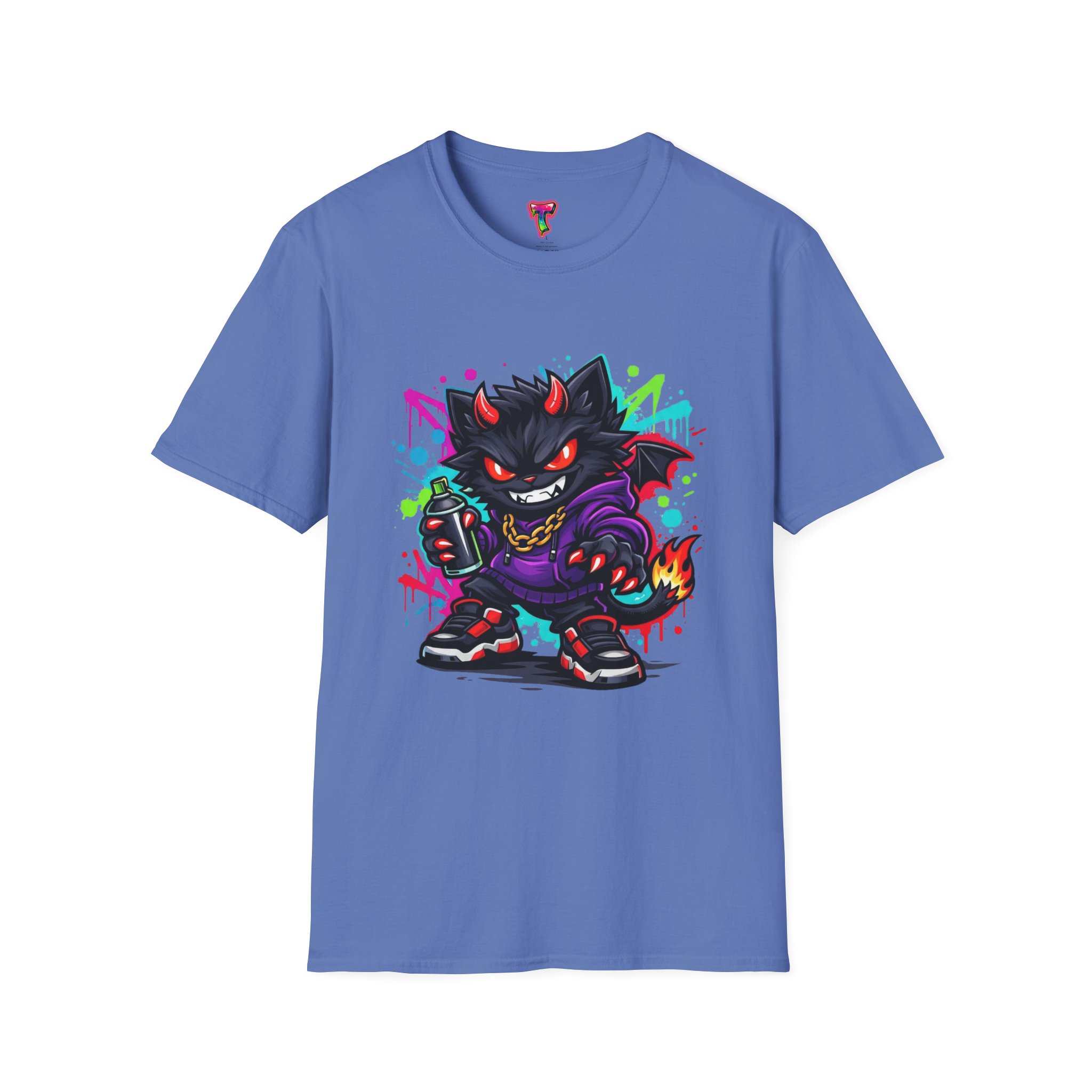 Graffiti Demon Cat T-Shirt - Ảnh 33