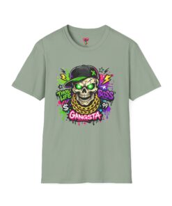 Gangsta Skull Graphic T-Shirt