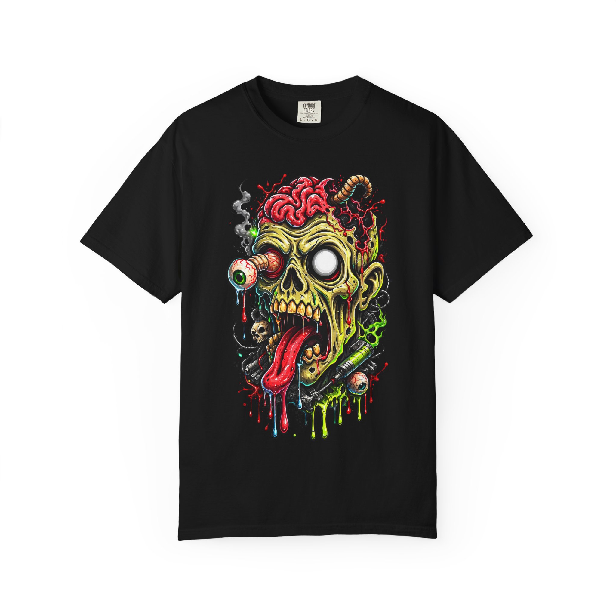 Zombie Skull Graphic T-Shirt