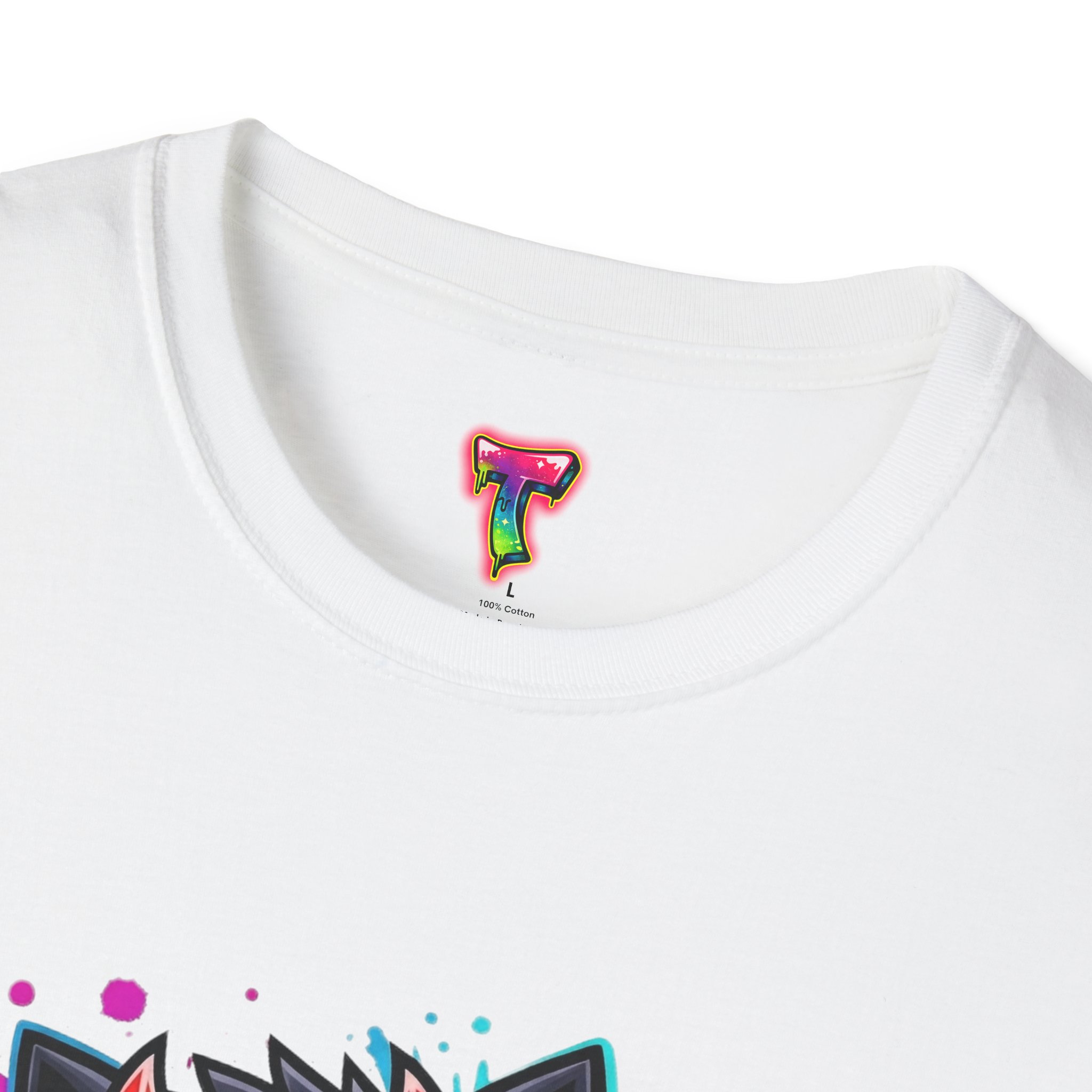 Graffiti Demon Cat T-Shirt - Ảnh 7