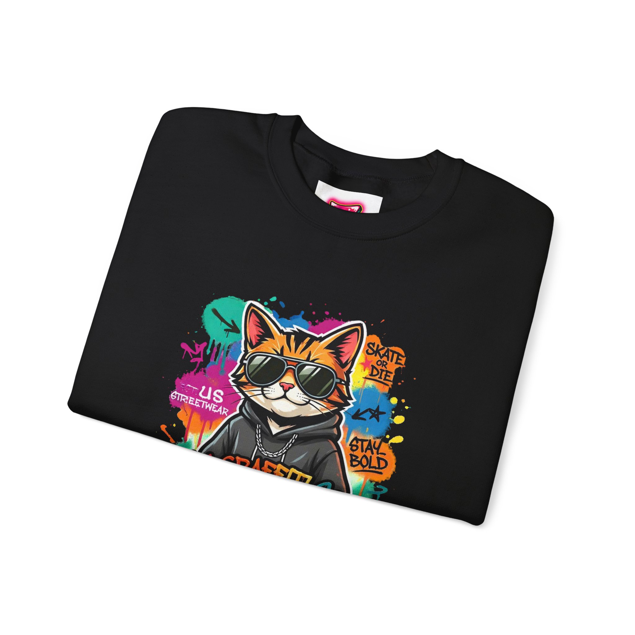 Graffiti Cool Cat Sweatshirt - Ảnh 15