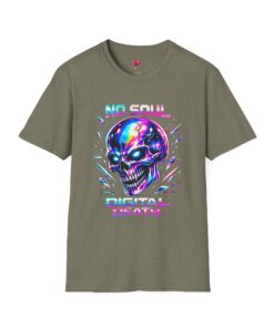 Neon Holographic Skull Graphic Tee