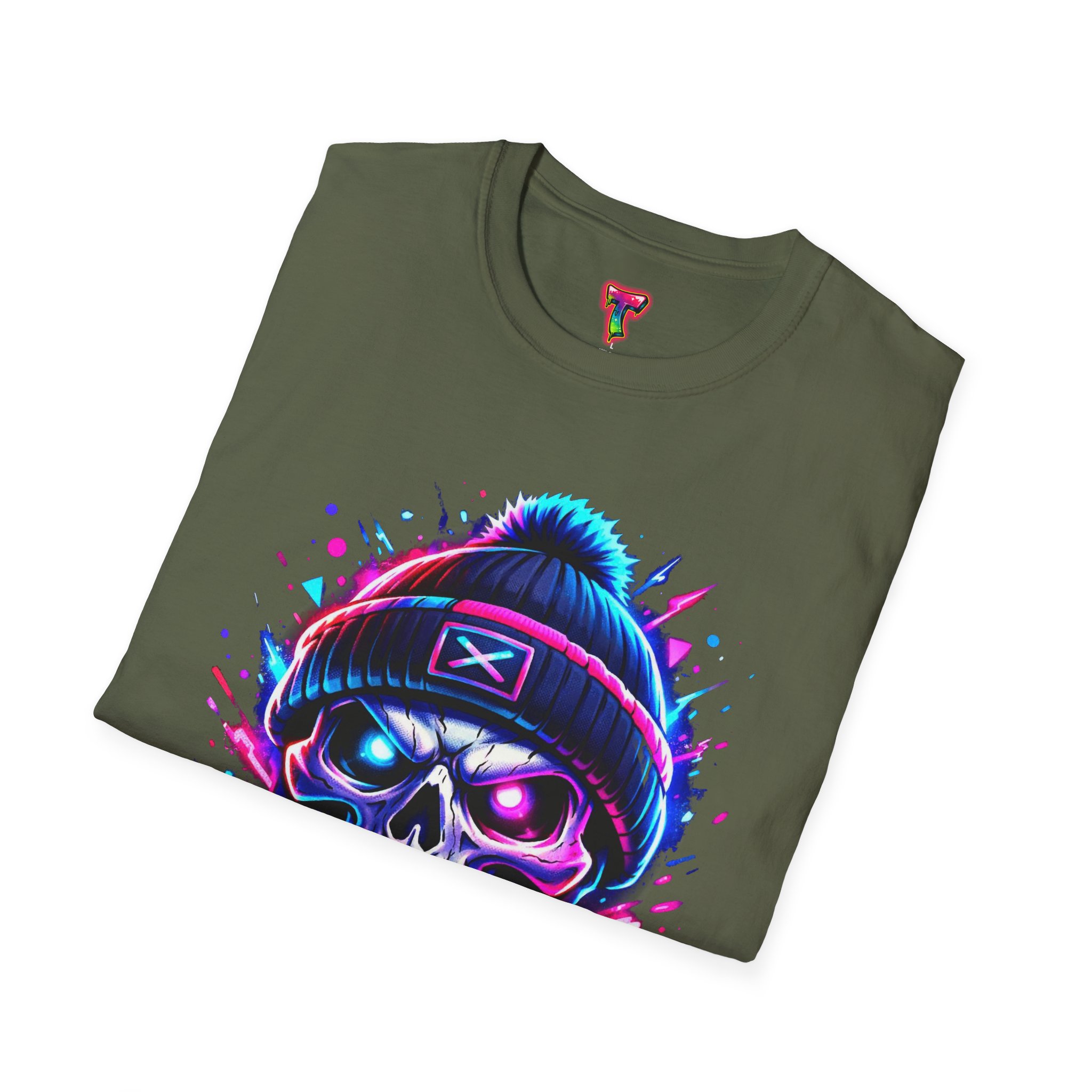 Neon Skull Beanie T-Shirt - Ảnh 24