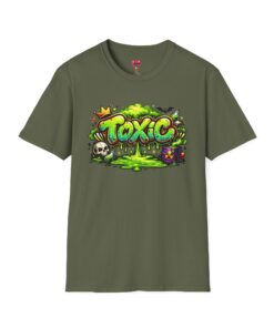 T-Shirt — 'TOXIC' Green Graffiti Slime Design
