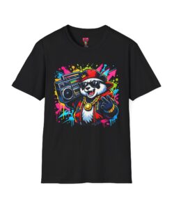 Boombox Raccoon Graphic T-Shirt