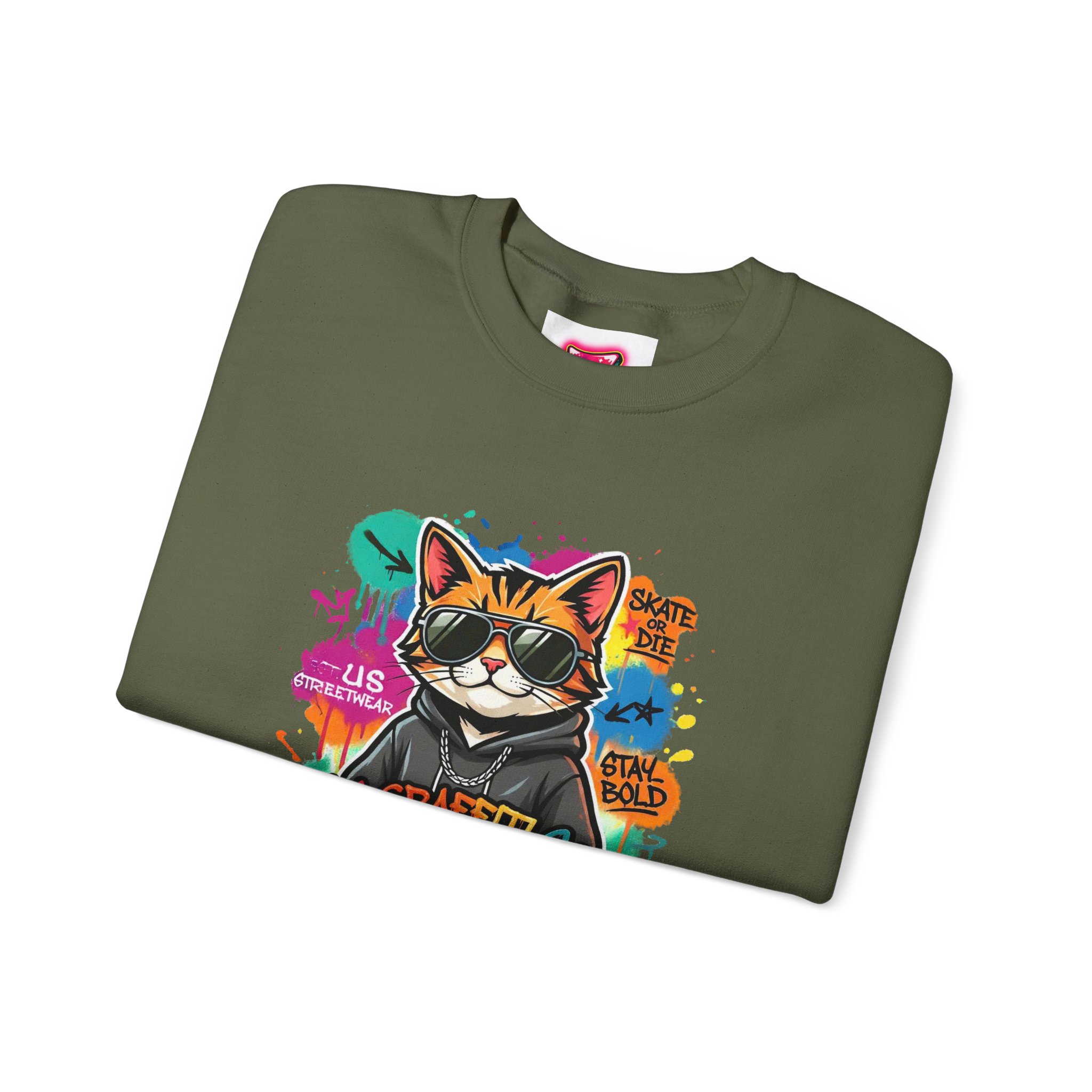 Graffiti Cool Cat Sweatshirt - Ảnh 31