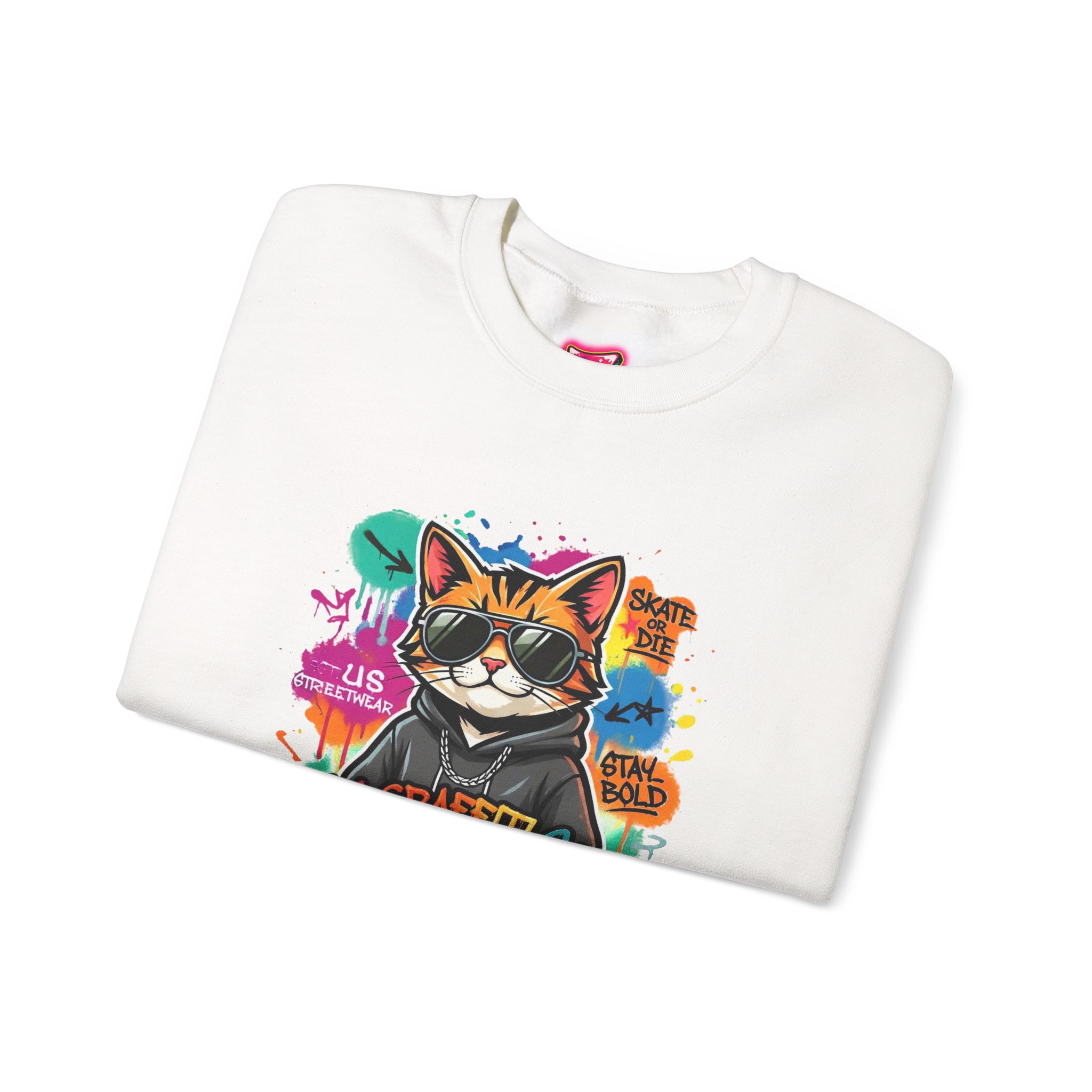 Graffiti Cool Cat Sweatshirt - Ảnh 7