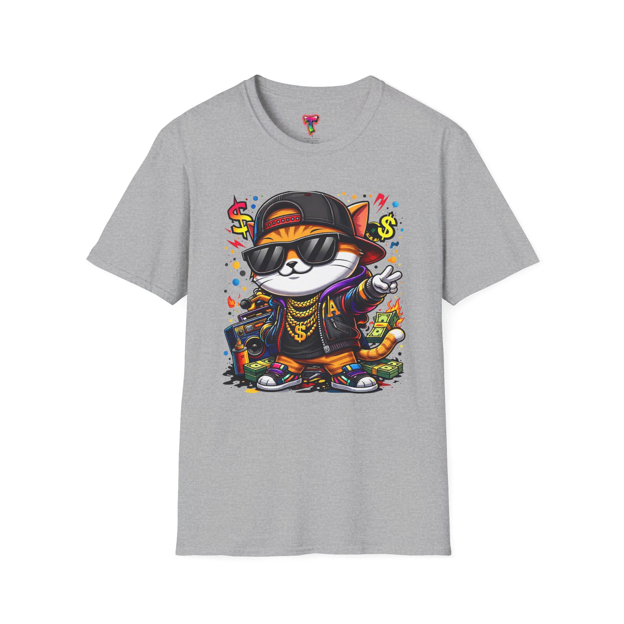 Cool Hip-Hop Cat T-Shirt