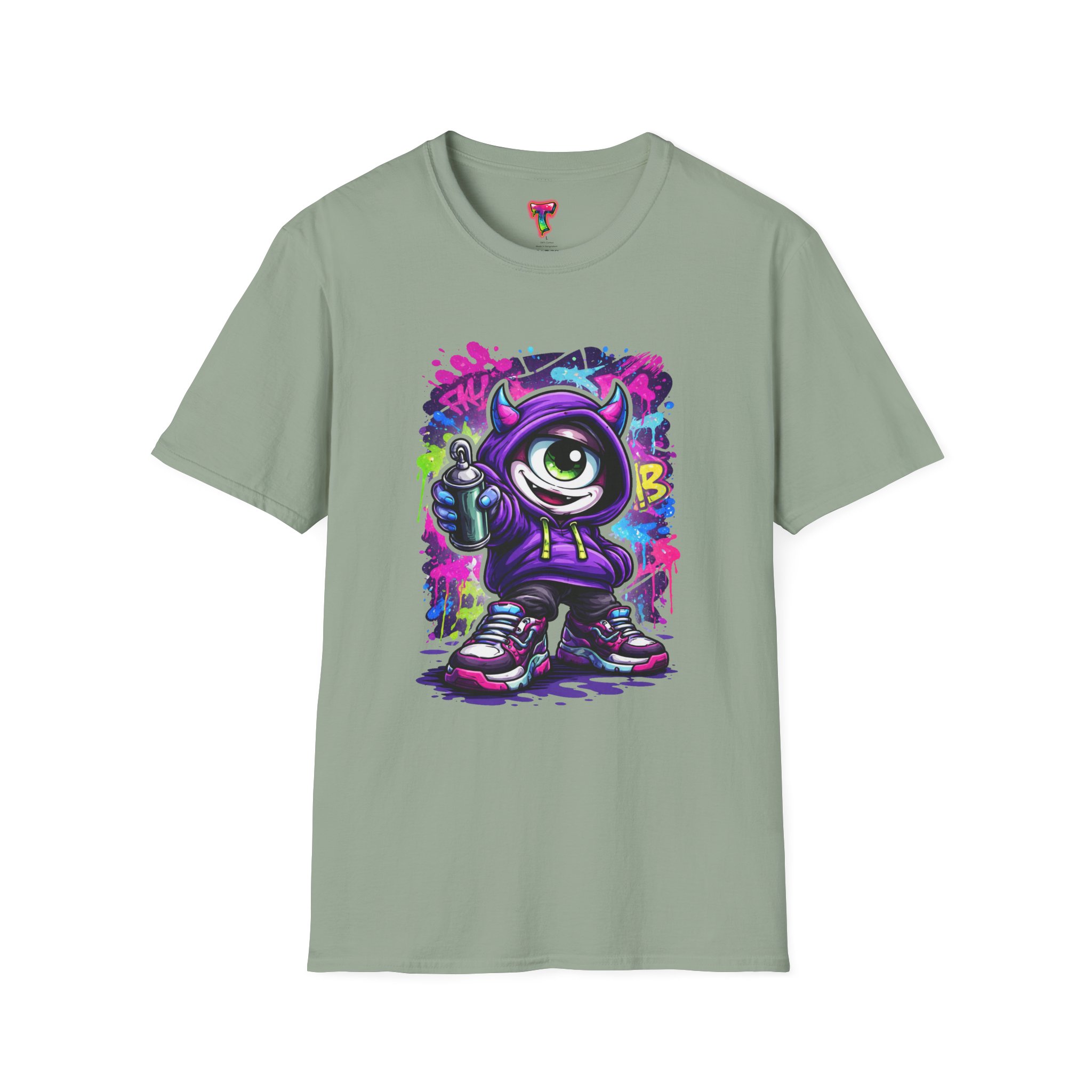Graffiti Cyclops Cat T-Shirt - Ảnh 29