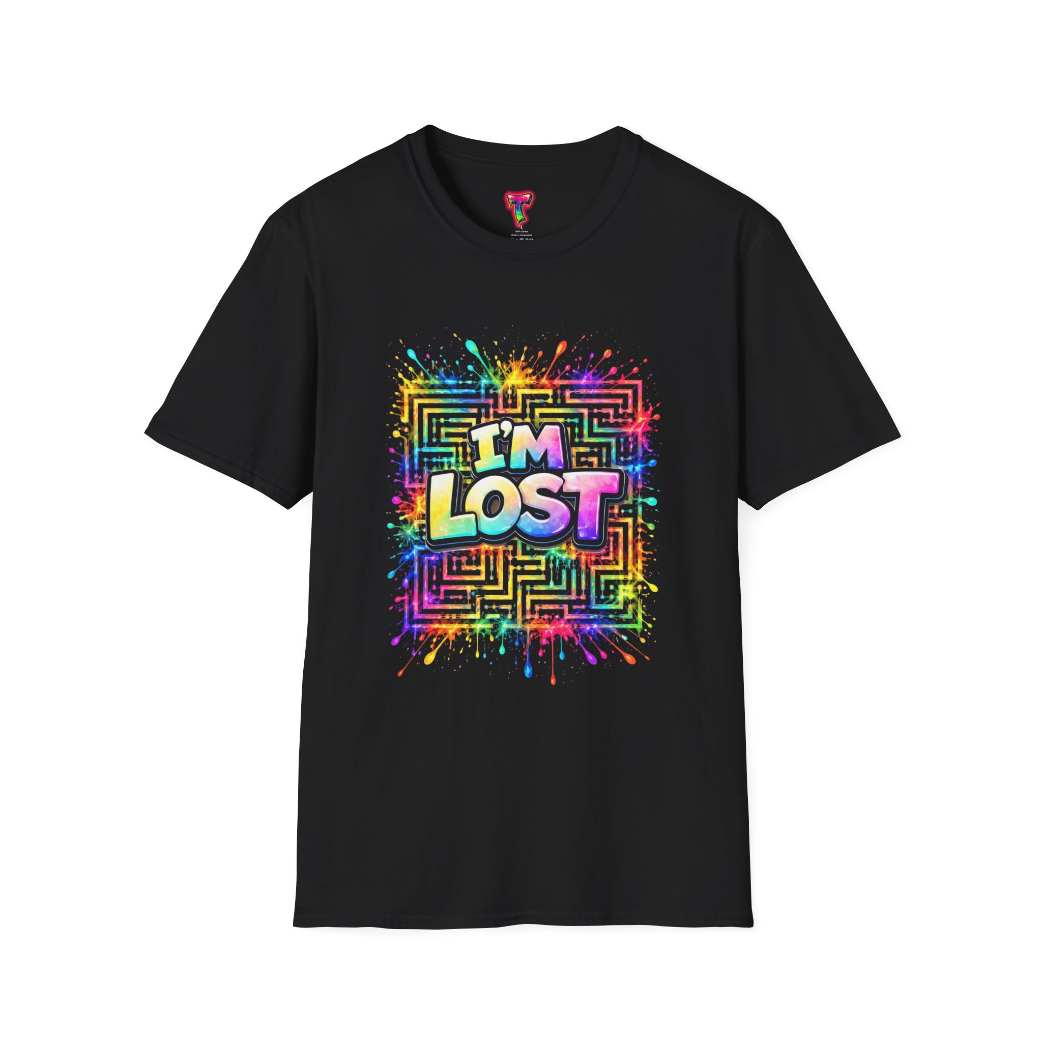 I'M LOST Colorful Maze Graphic T-Shirt