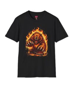 Flaming Bear Graphic T-Shirt