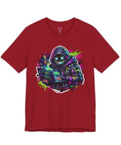 Hacker Hooded Skull Graphic Tee