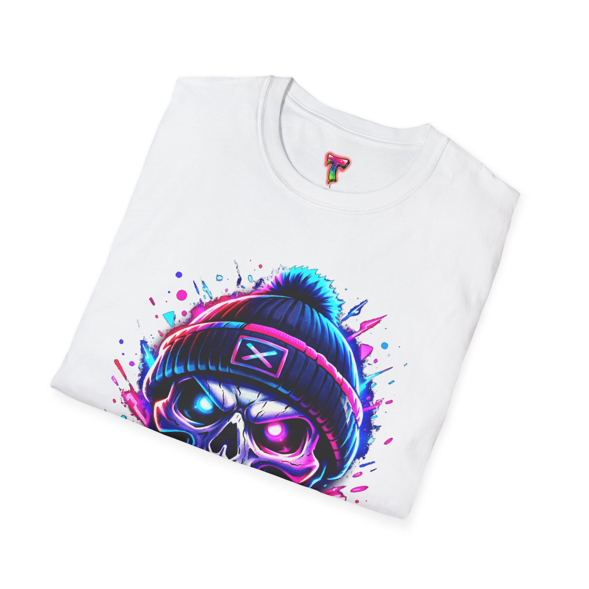 Neon Skull Beanie T-Shirt - Ảnh 8