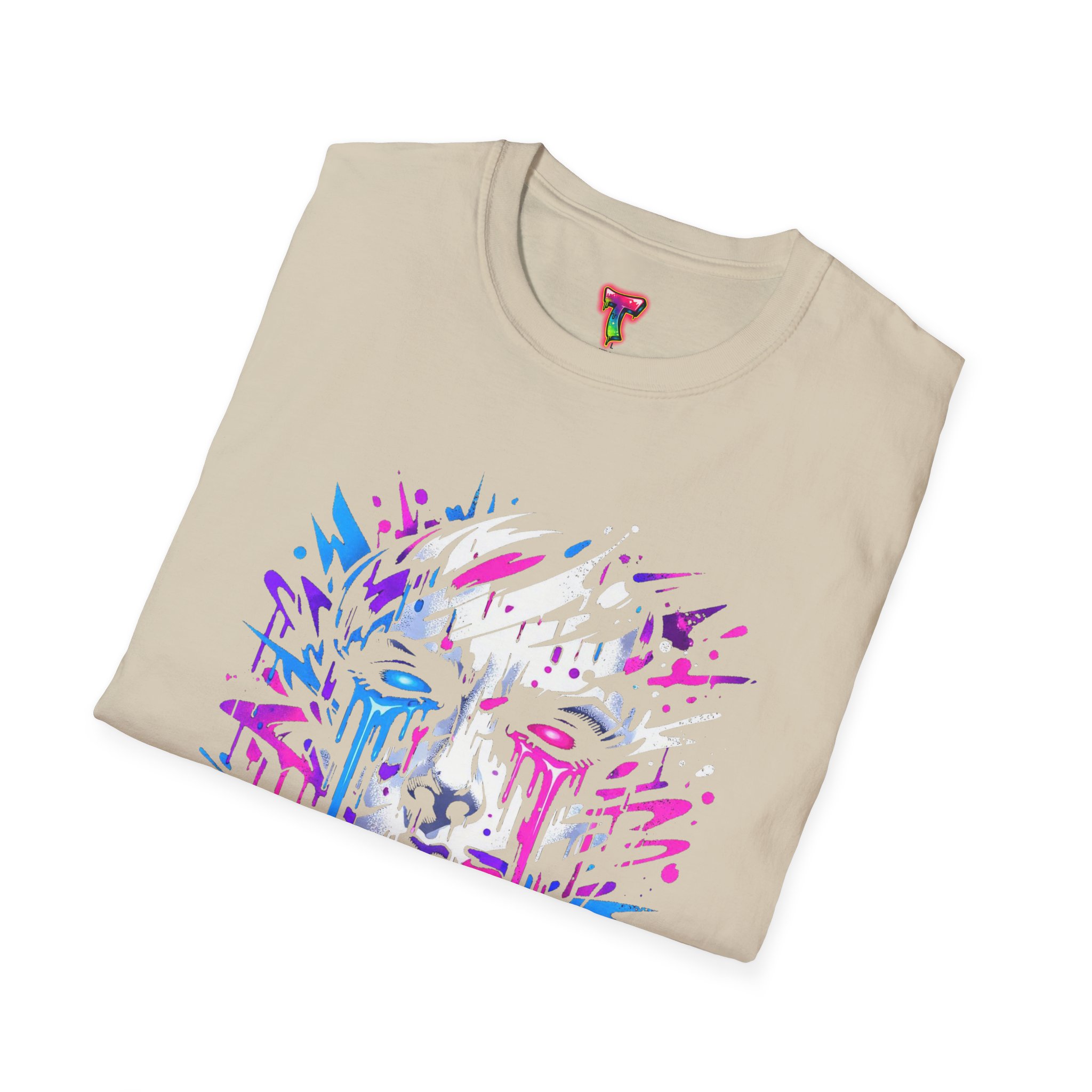 Abstract Dripping Face T-Shirt - Ảnh 8