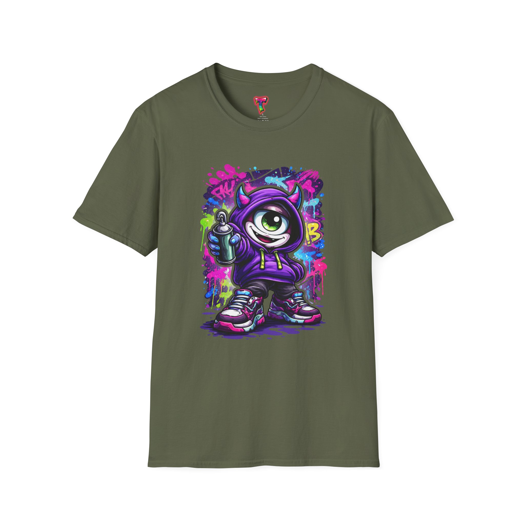 Graffiti Cyclops Cat T-Shirt - Ảnh 25