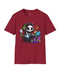 Gamer Grim Reaper Graphic T-Shirt