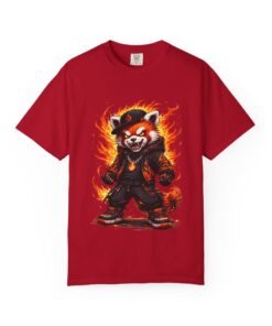 Flame Punk Red Panda Graphic T-Shirt