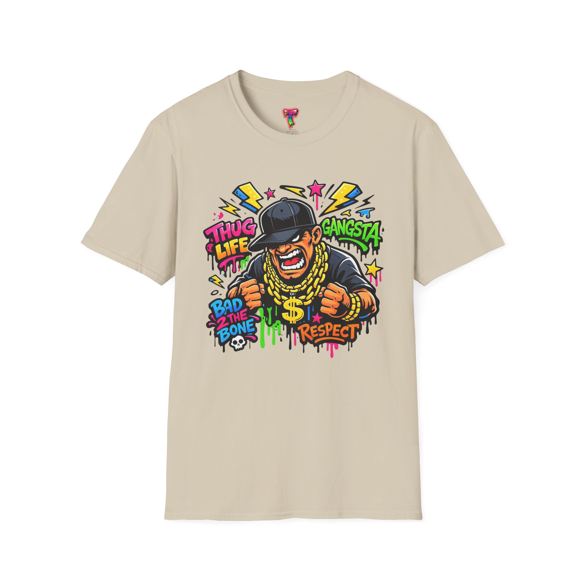Gangsta Cartoon Graphic T-Shirt