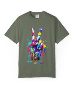 Peace Sign Paint-Splash T-Shirt