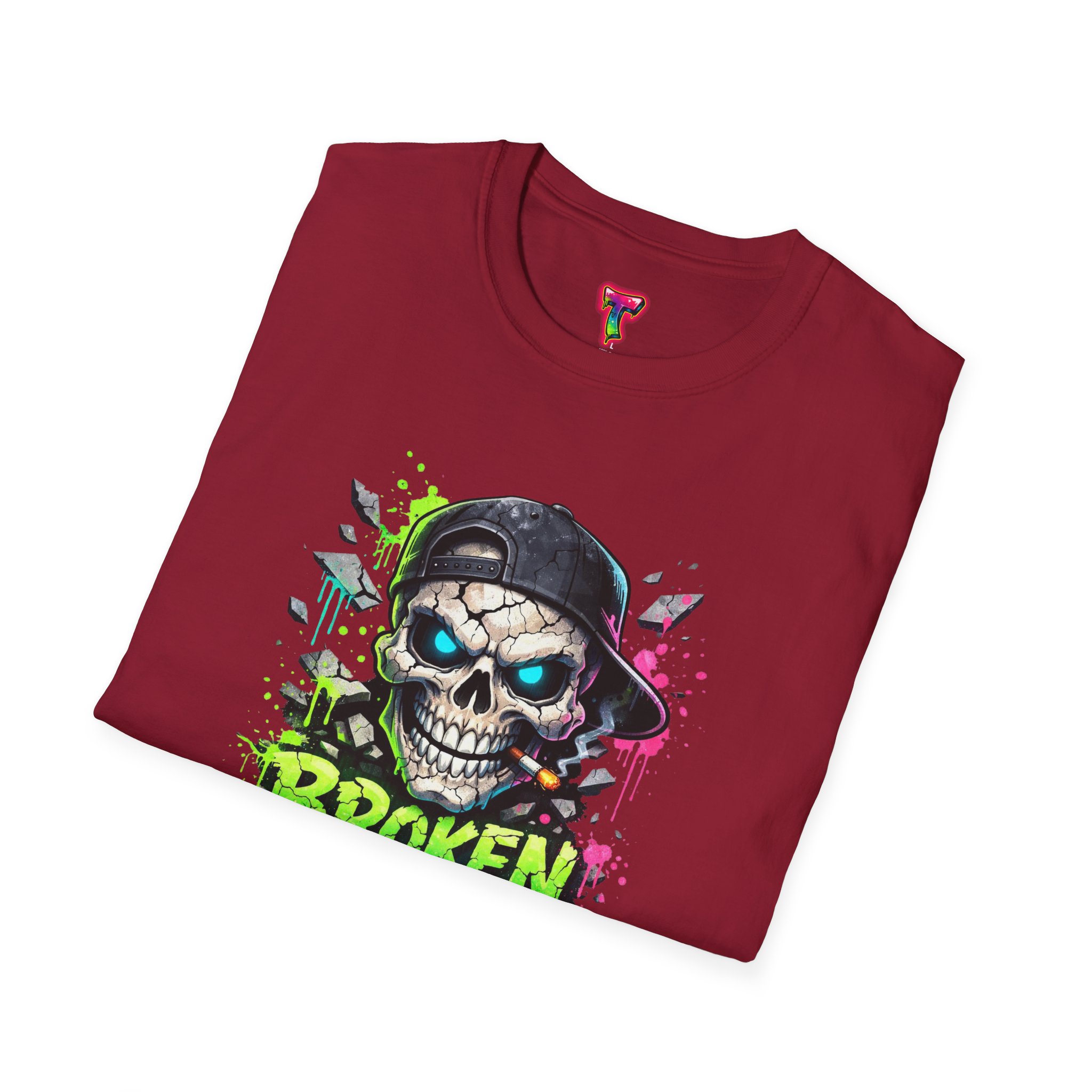 'Broken But Cool' Skull Graphic Tee - Ảnh 56