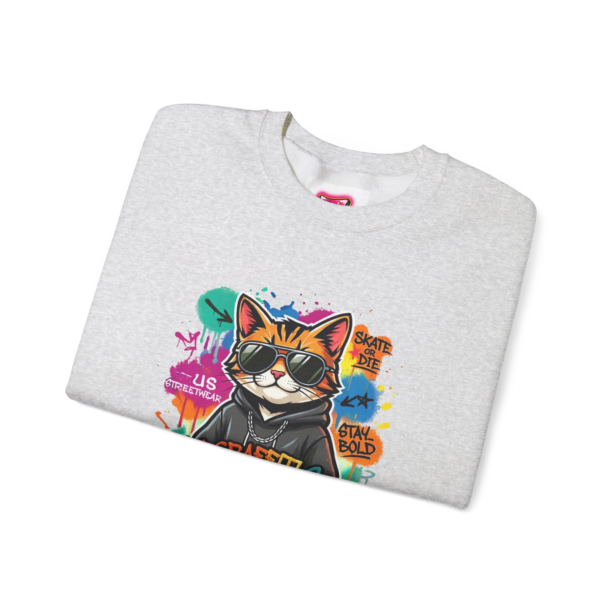 Graffiti Cool Cat Sweatshirt - Ảnh 11