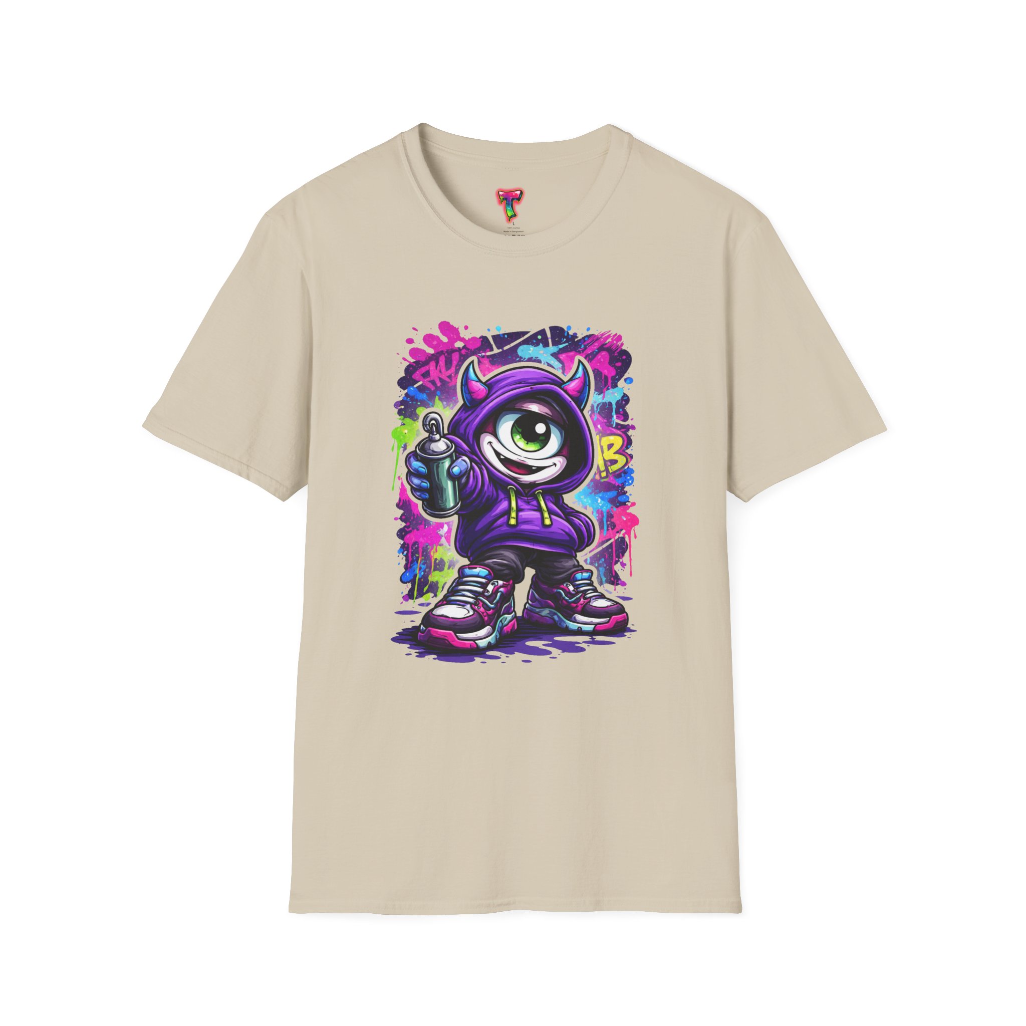 Graffiti Cyclops Cat T-Shirt - Ảnh 13