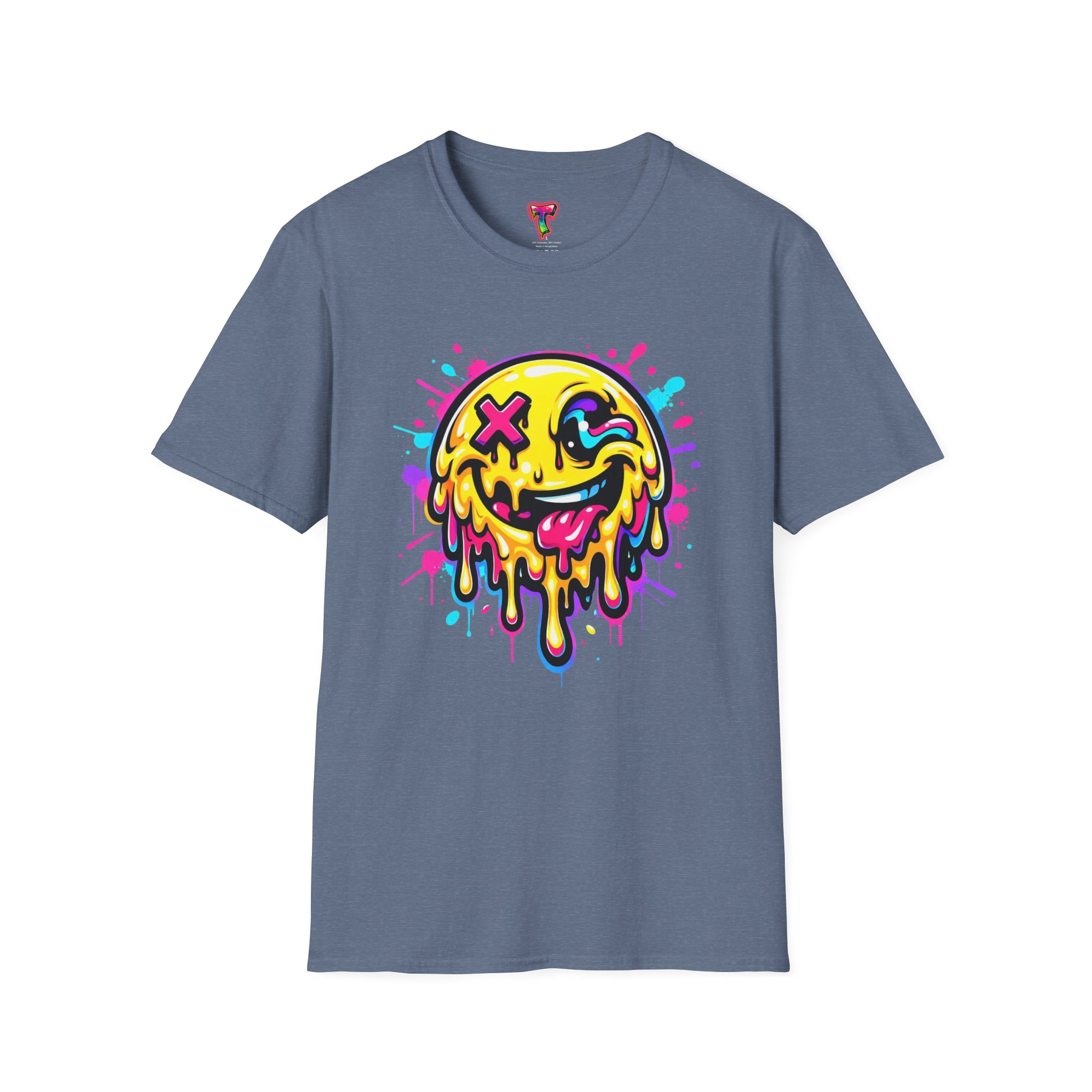 Drippy Neon Smiley T-Shirt - Ảnh 37