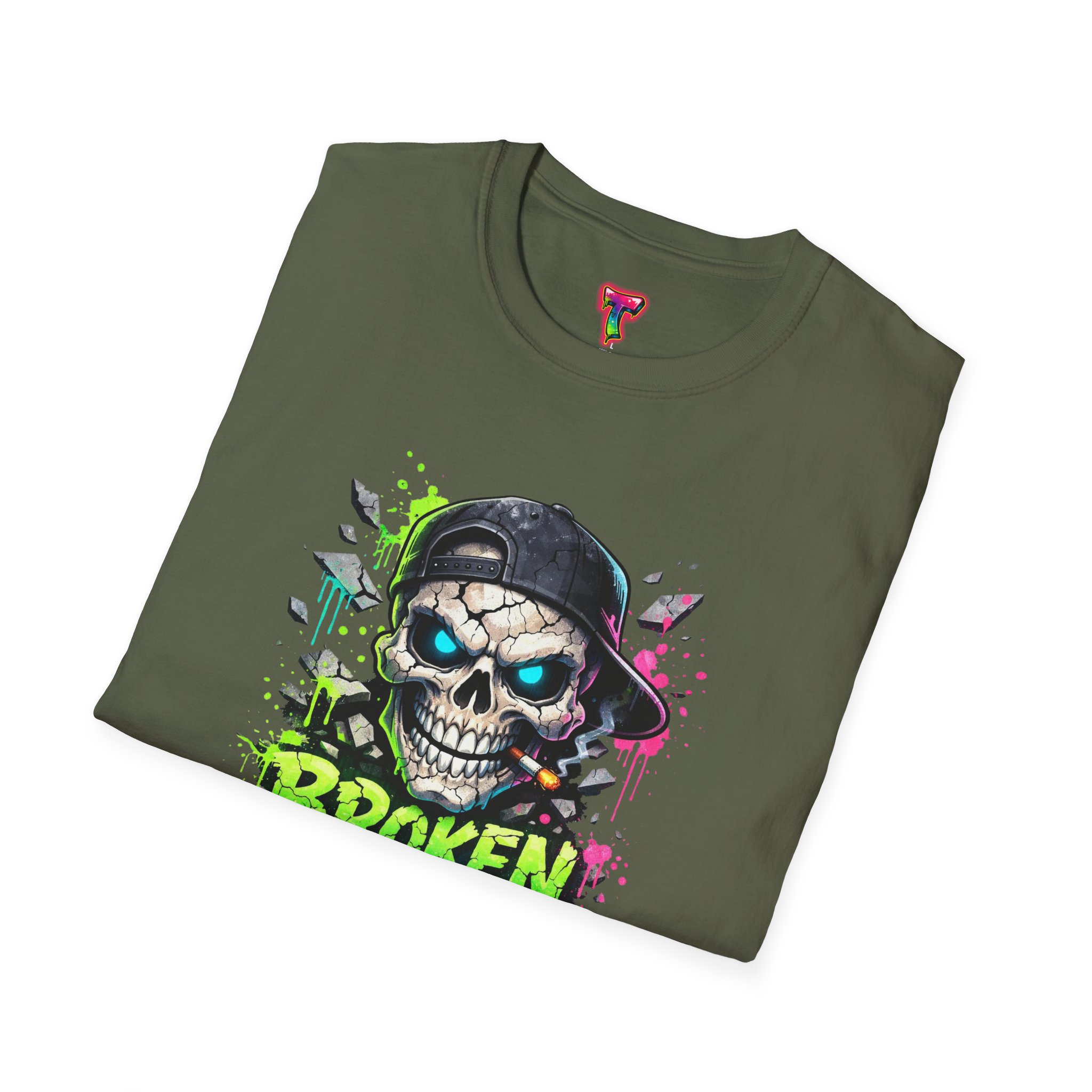 'Broken But Cool' Skull Graphic Tee - Ảnh 24