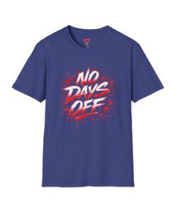 'No Days Off' Red Graffiti Fitness Tee