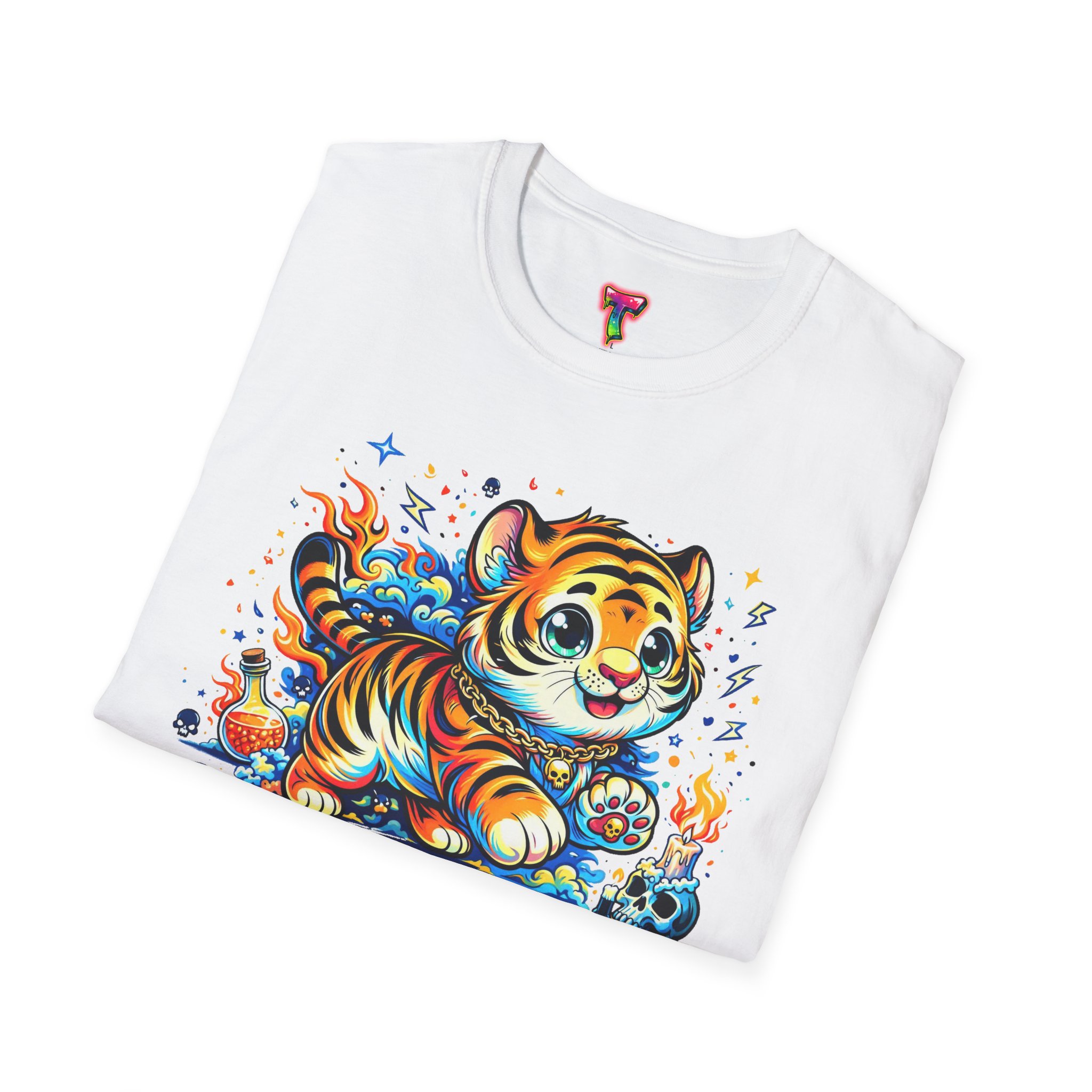 Cute Colorful Tiger Tee - Ảnh 8