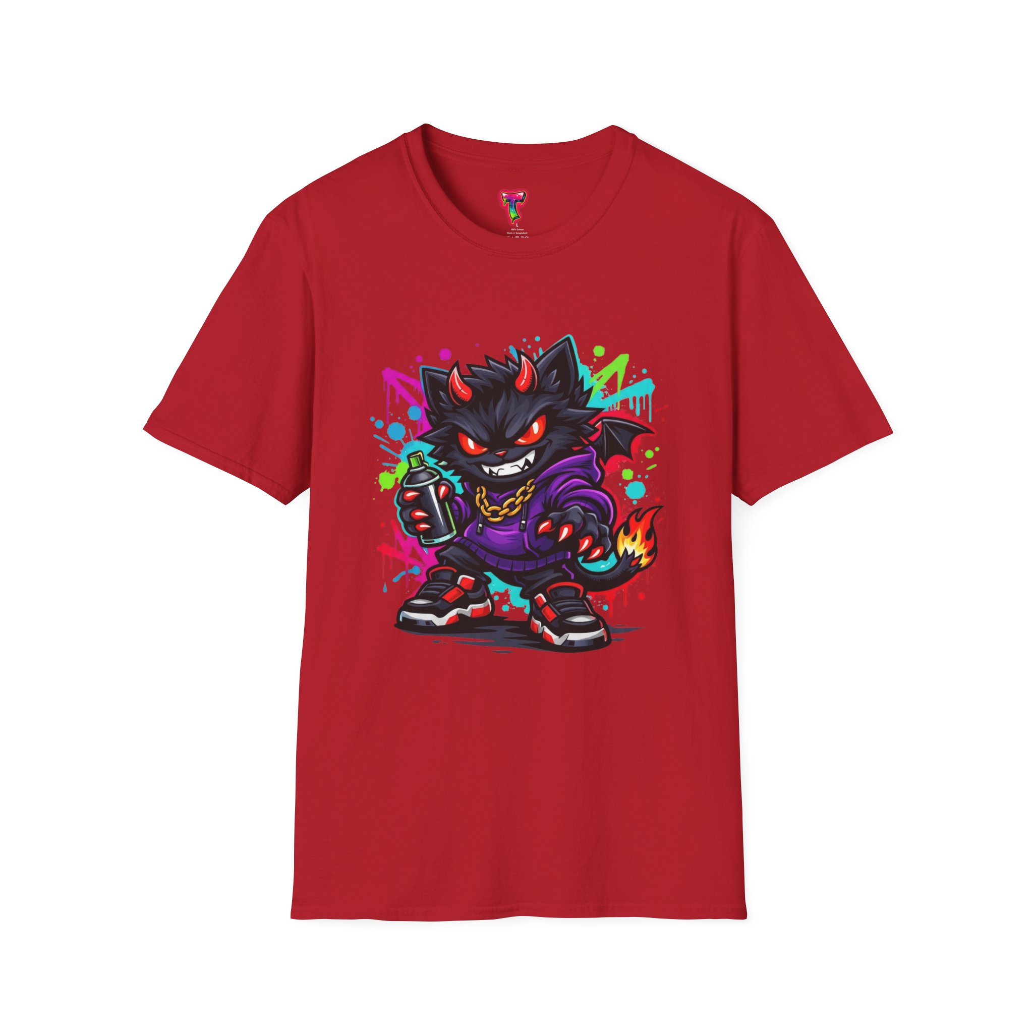 Graffiti Demon Cat T-Shirt - Ảnh 49