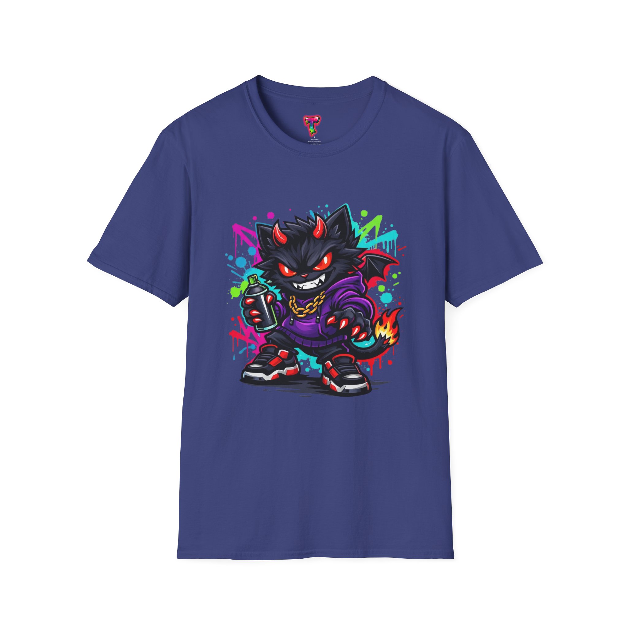 Graffiti Demon Cat T-Shirt - Ảnh 41