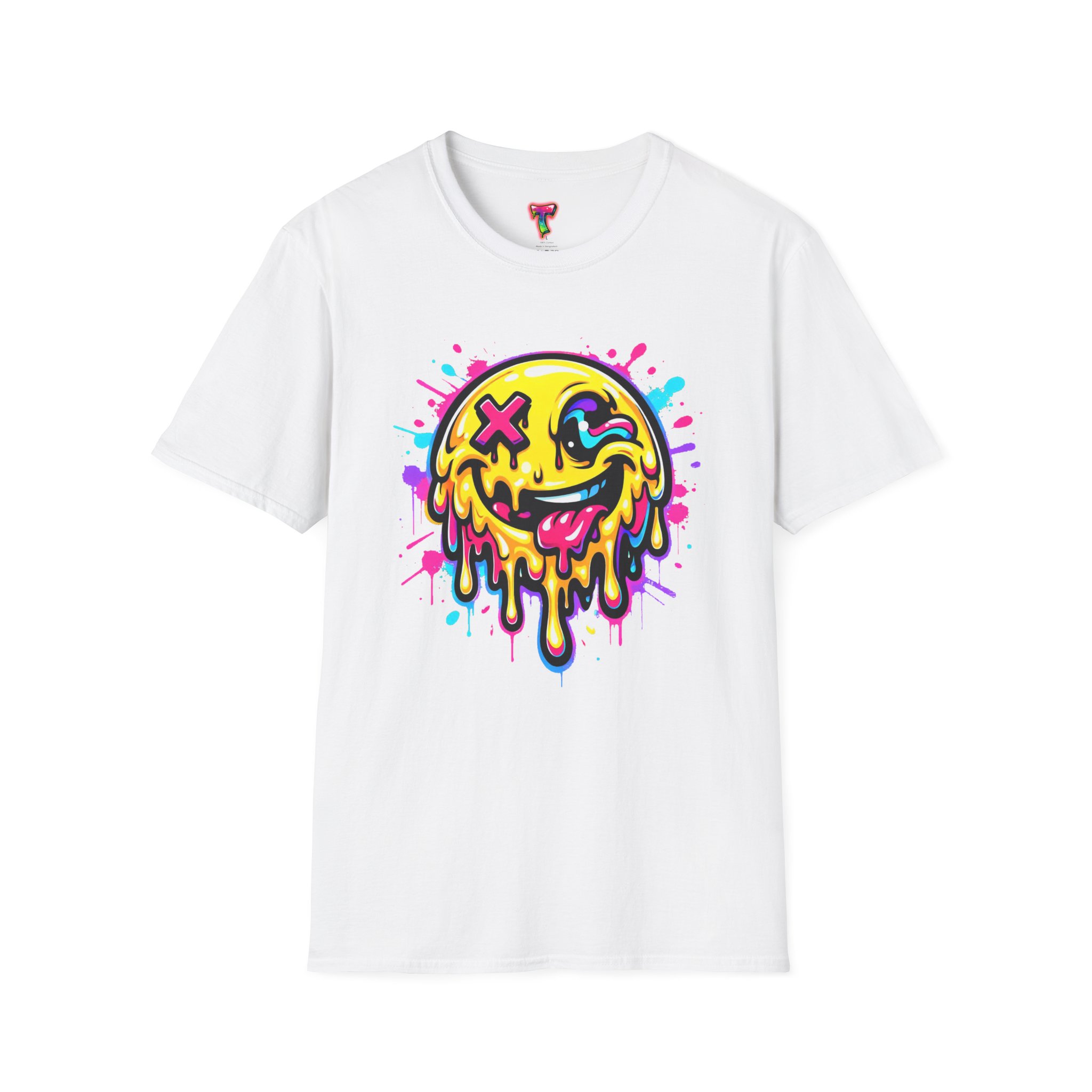 Drippy Neon Smiley T-Shirt - Ảnh 5
