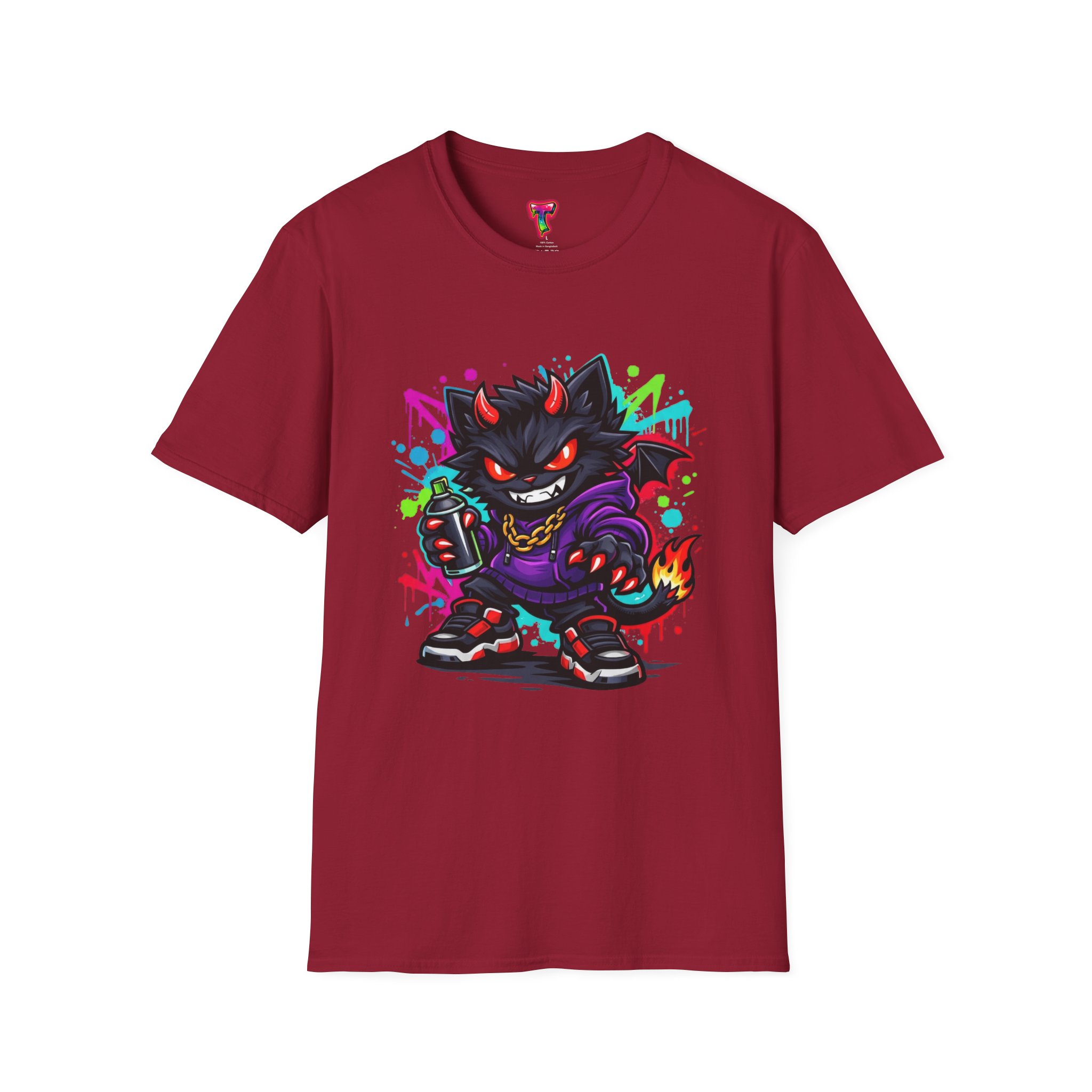 Graffiti Demon Cat T-Shirt - Ảnh 53