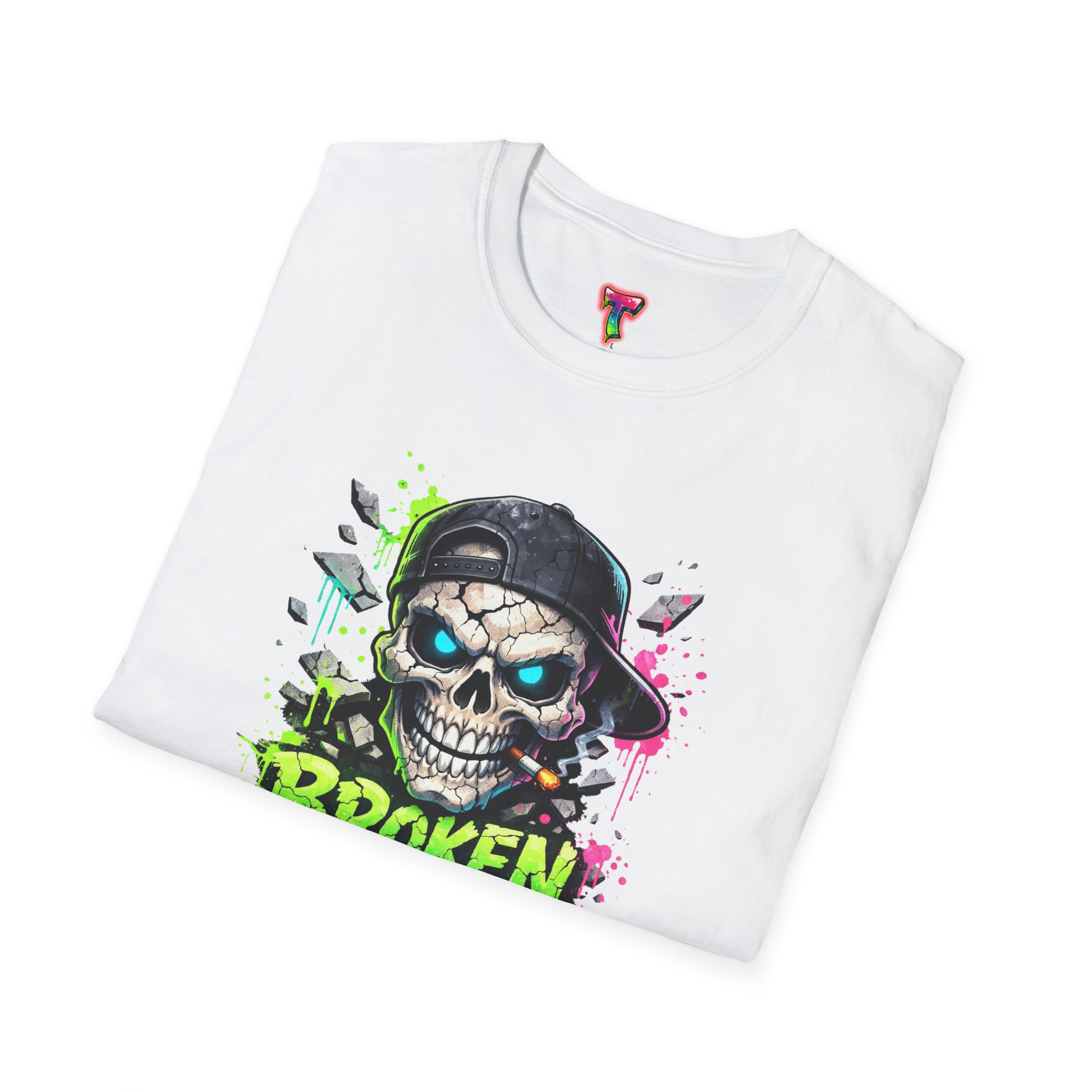 'Broken But Cool' Skull Graphic Tee - Ảnh 8