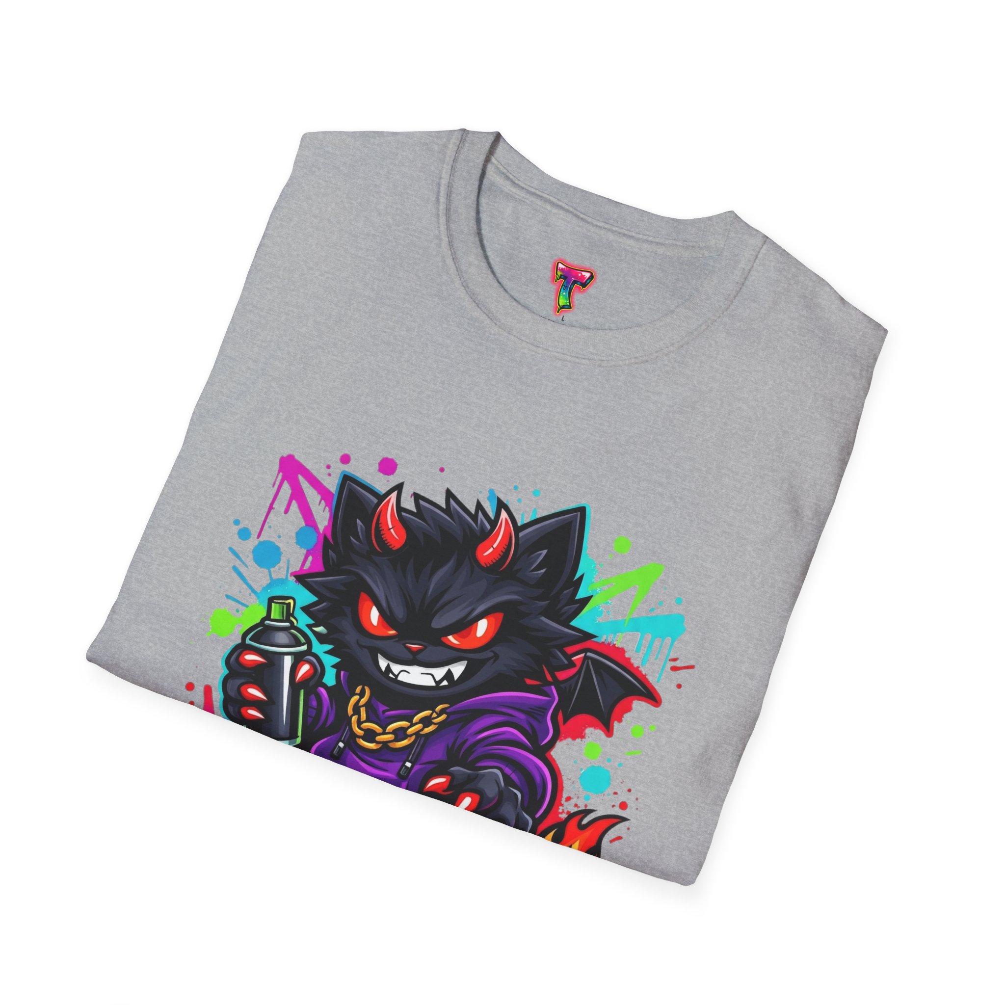 Graffiti Demon Cat T-Shirt - Ảnh 20