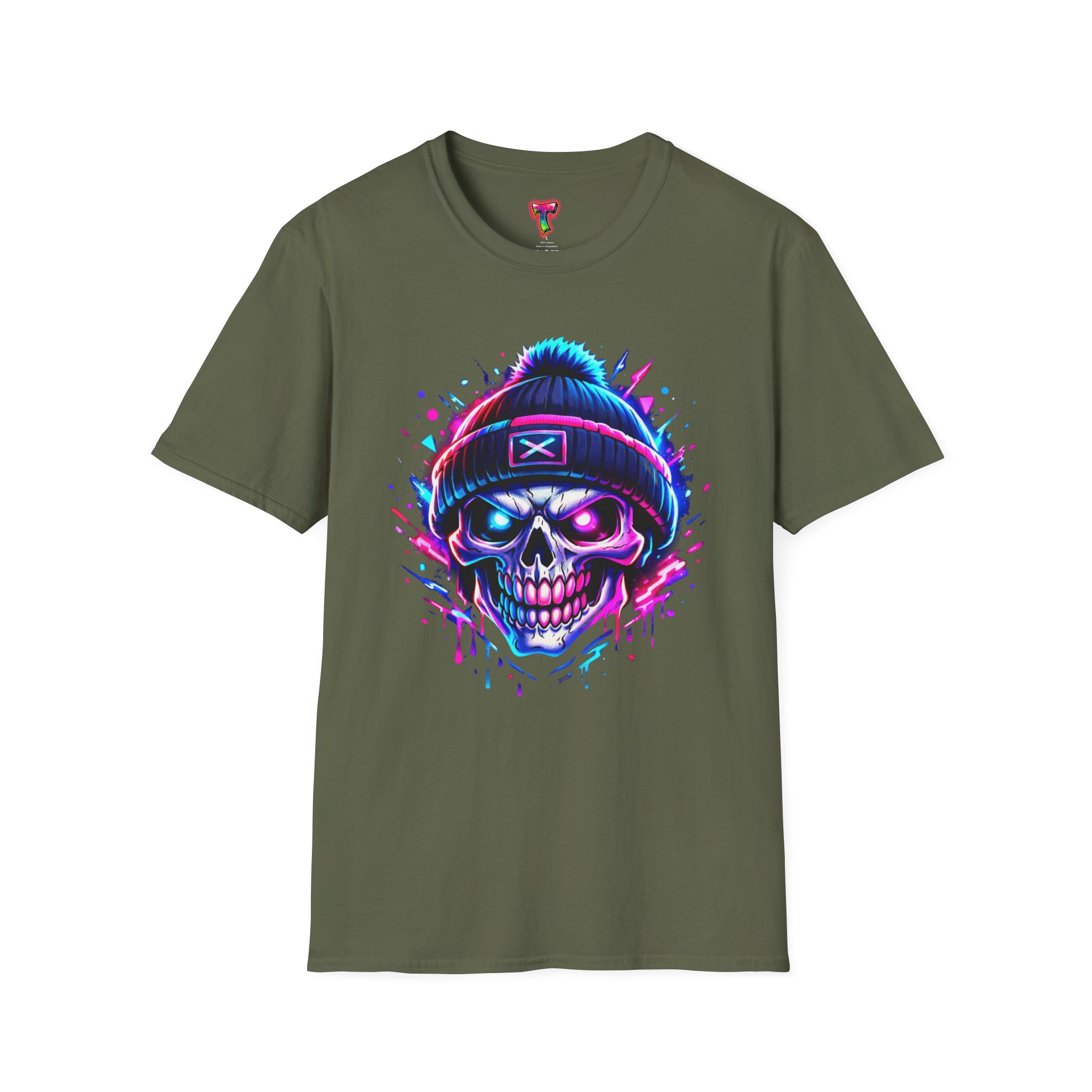 Neon Skull Beanie T-Shirt - Ảnh 21